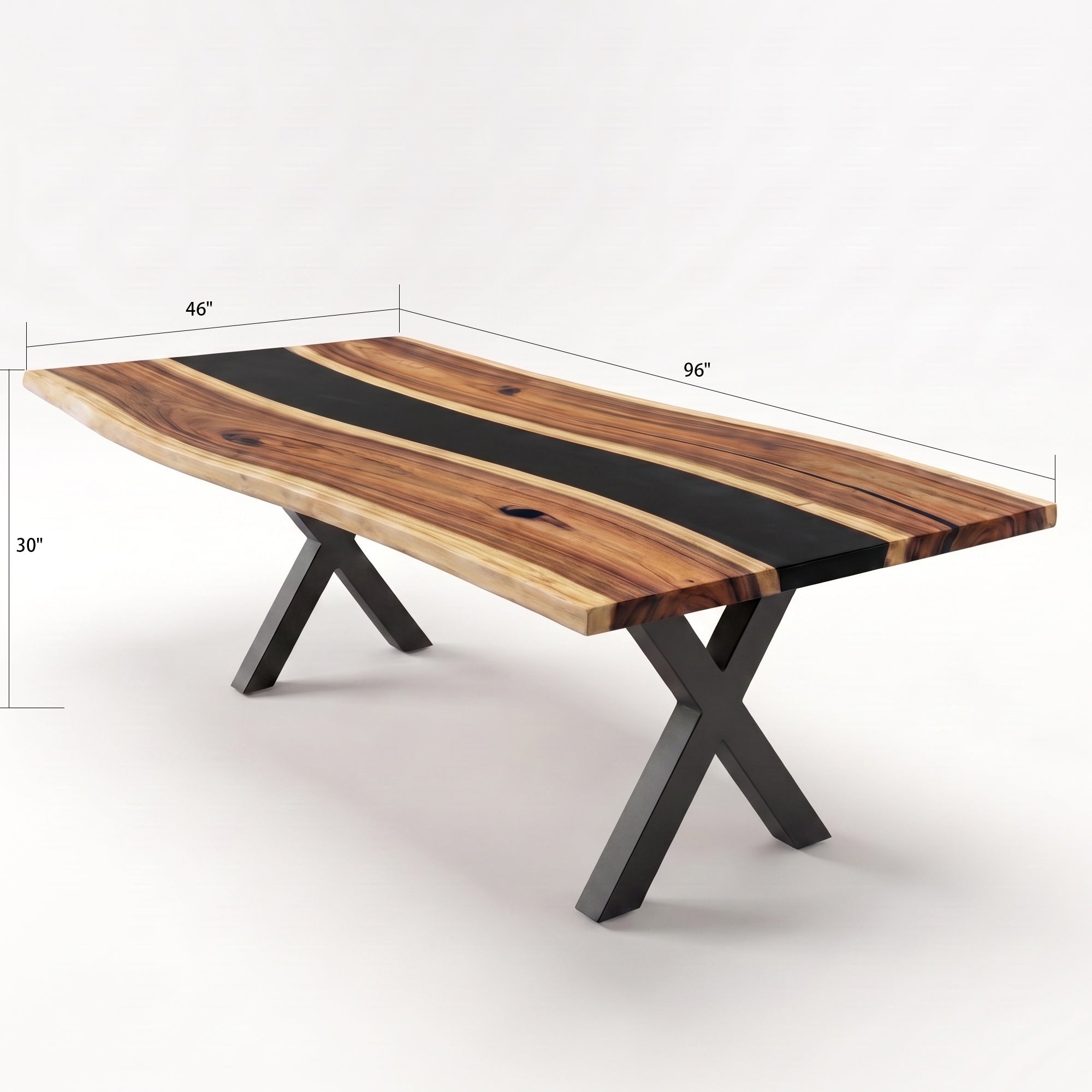 C1082 Walnut Resin Table