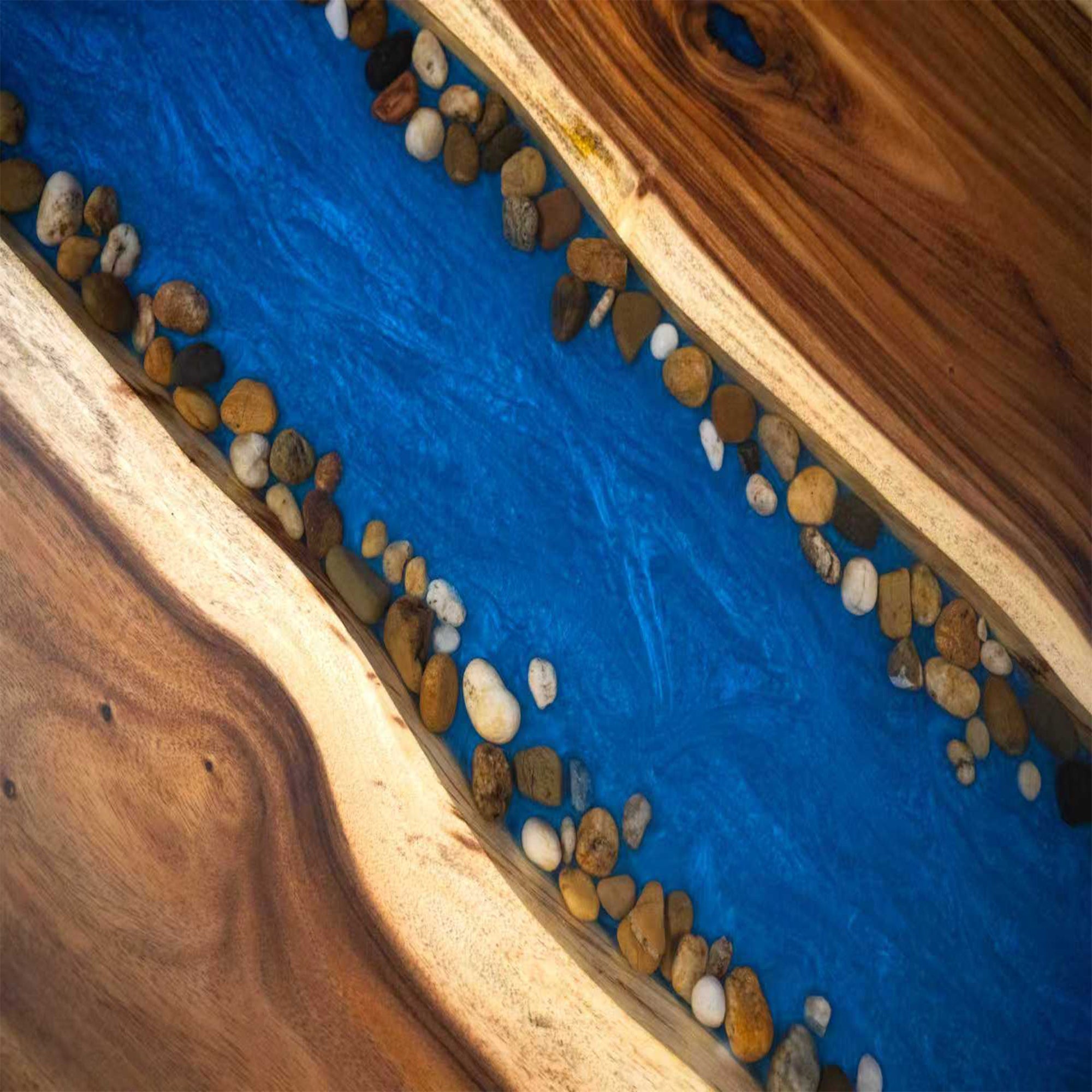 C1183 Walnut Epoxy Resin River Table