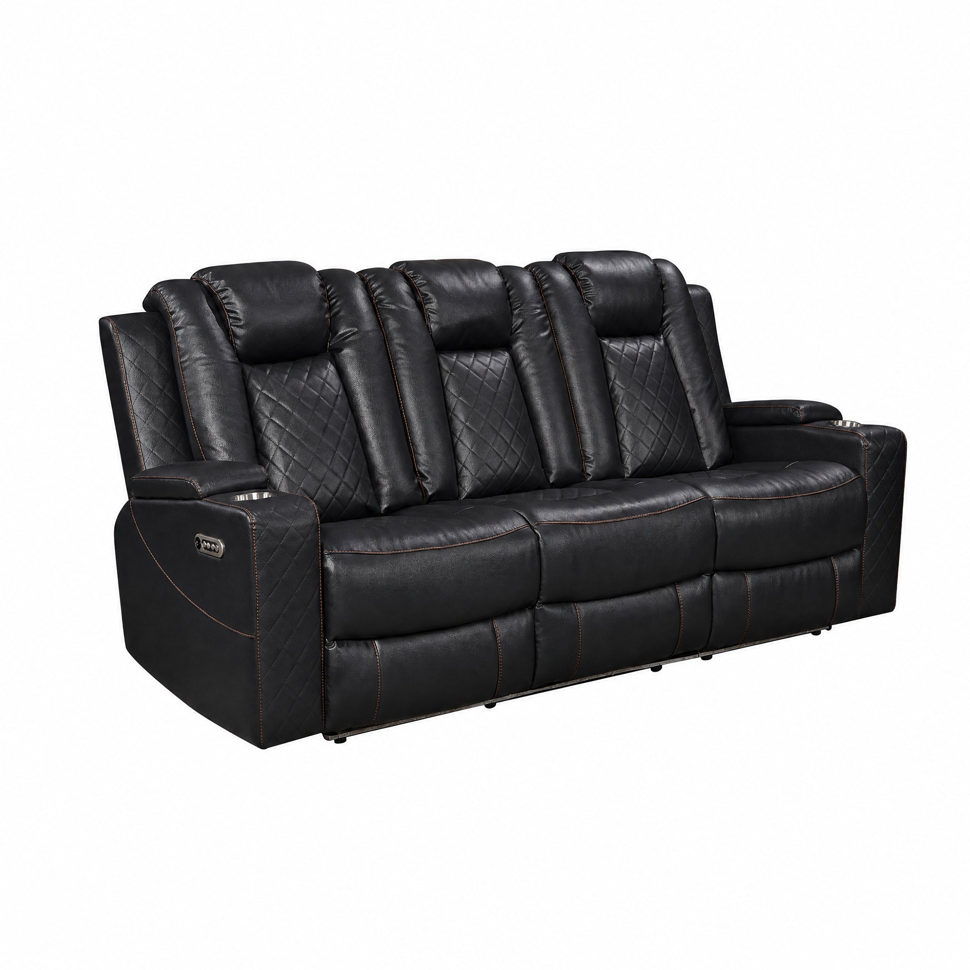 Power Recliner Sofa & Loveseat & Chair MR2855B BLACK