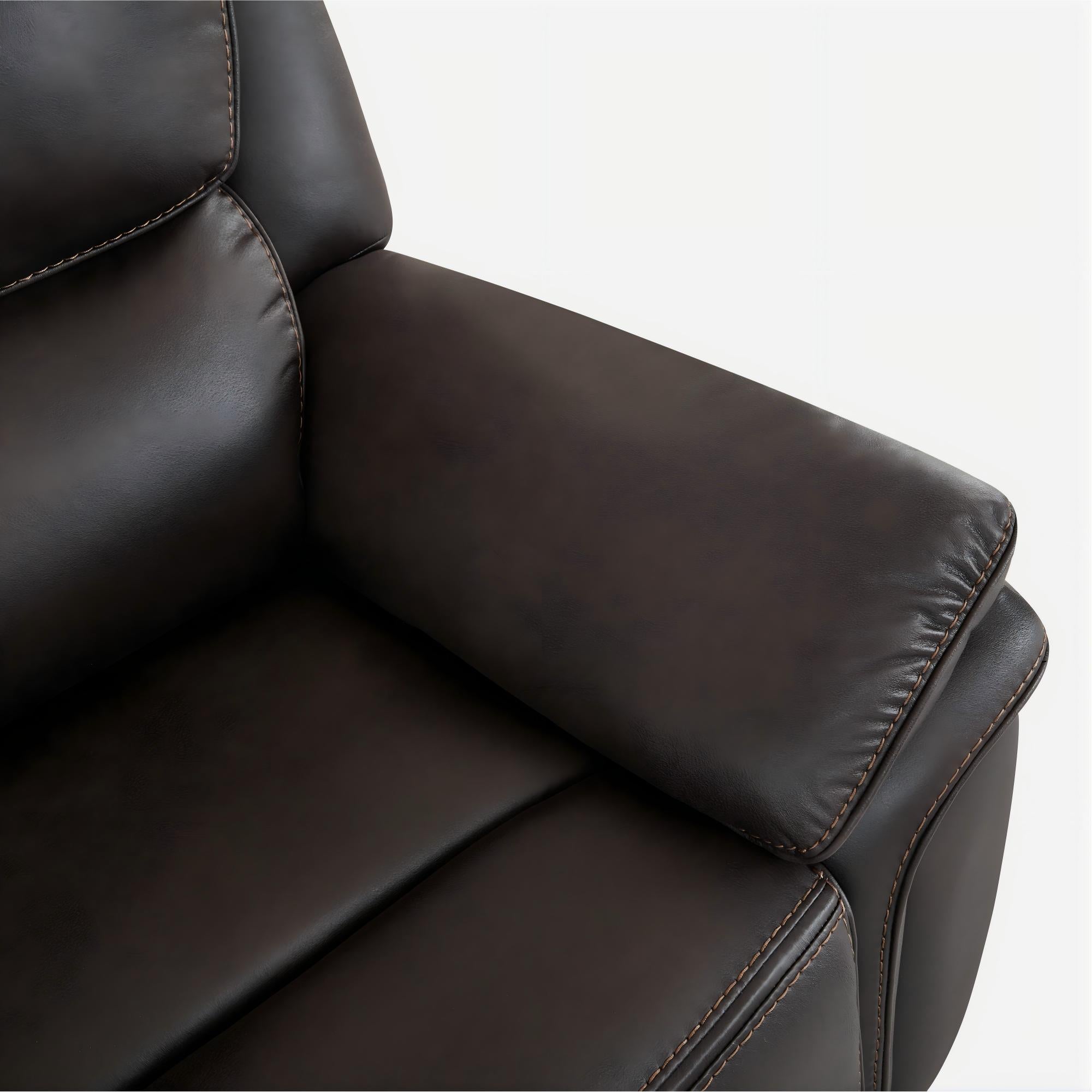 Melt Padded Backrest Faux Leather Recliner 3PP