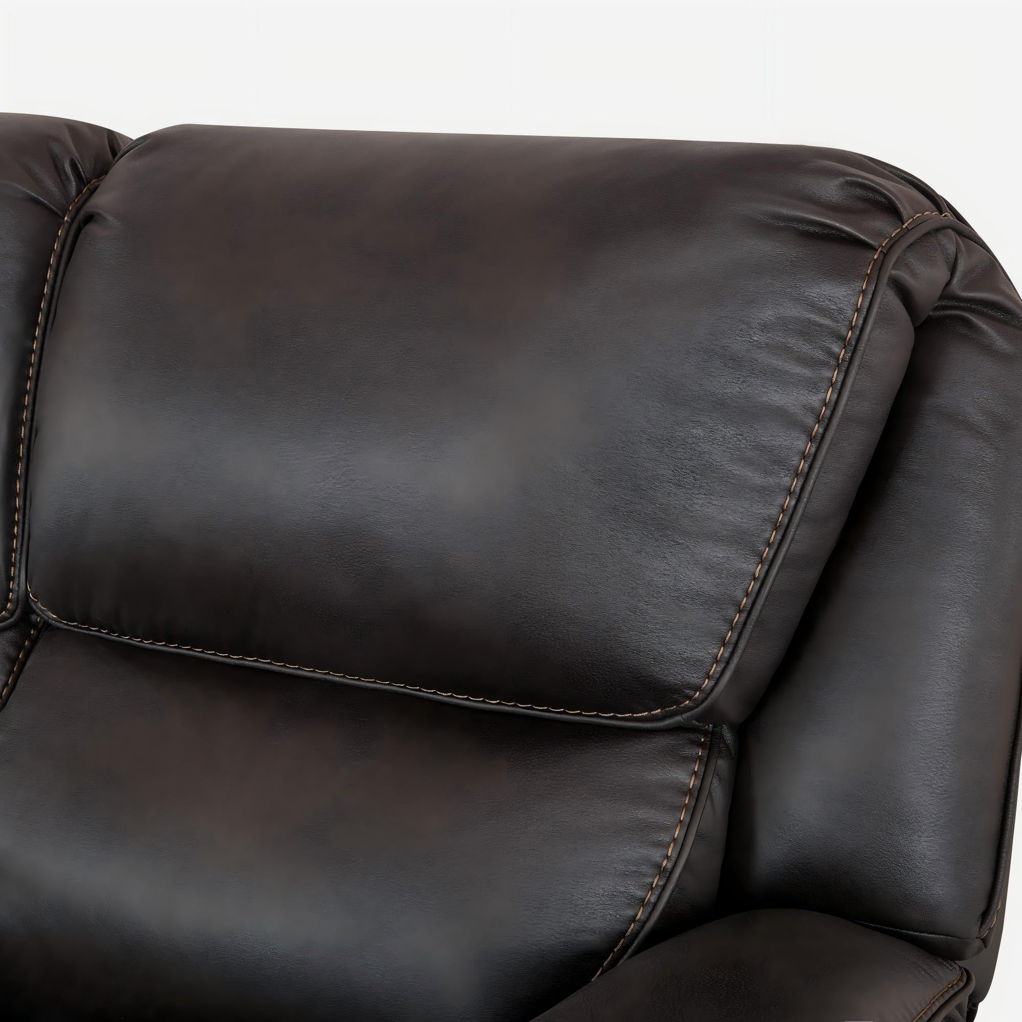 Melt Padded Backrest Faux Leather Recliner 3PP