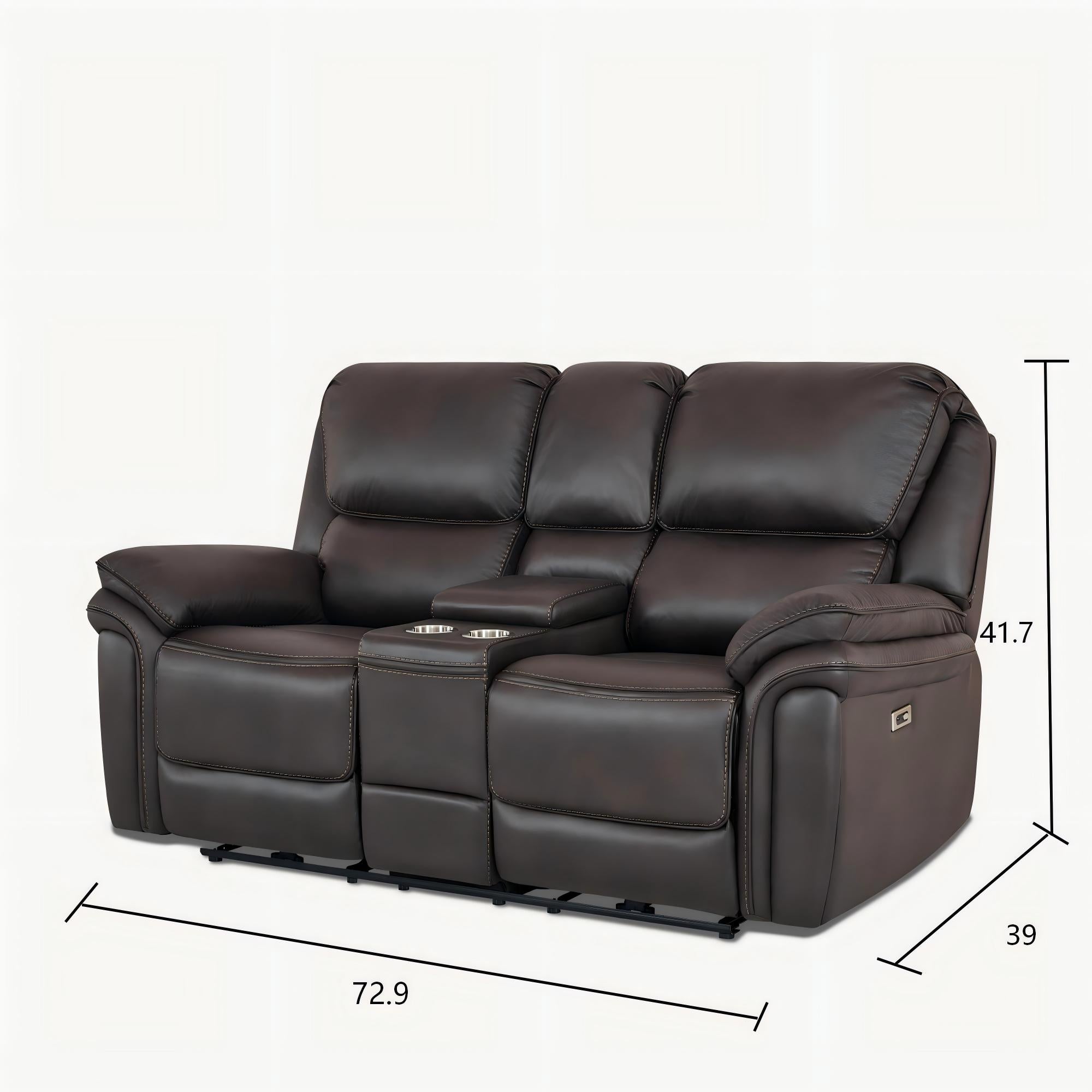 Melt Padded Backrest Faux Leather Recliner 2PP