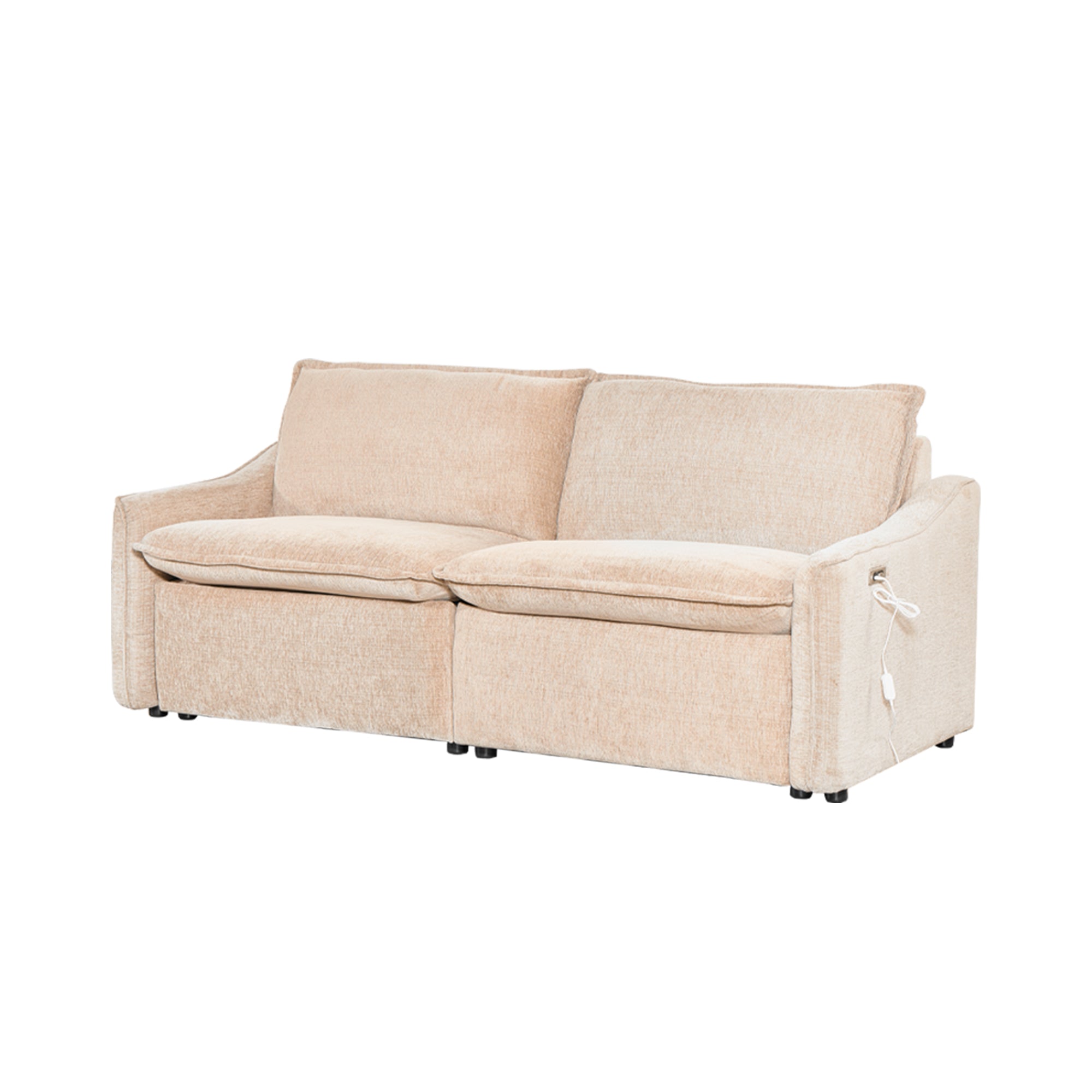 Brown Electric Recliner Sofa Set--MS908-2SET