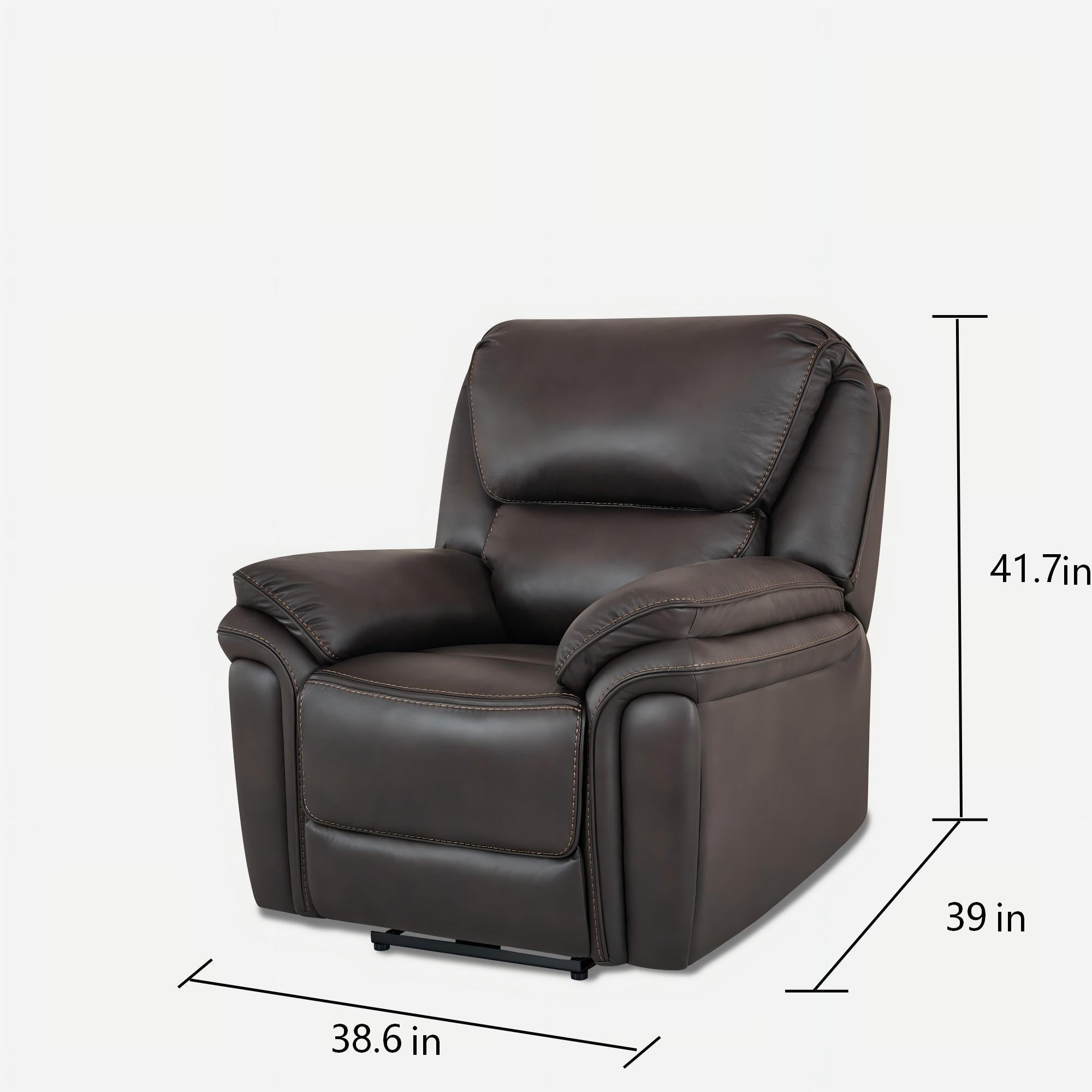 Melt Padded Backrest Faux Leather Recliner 1PP