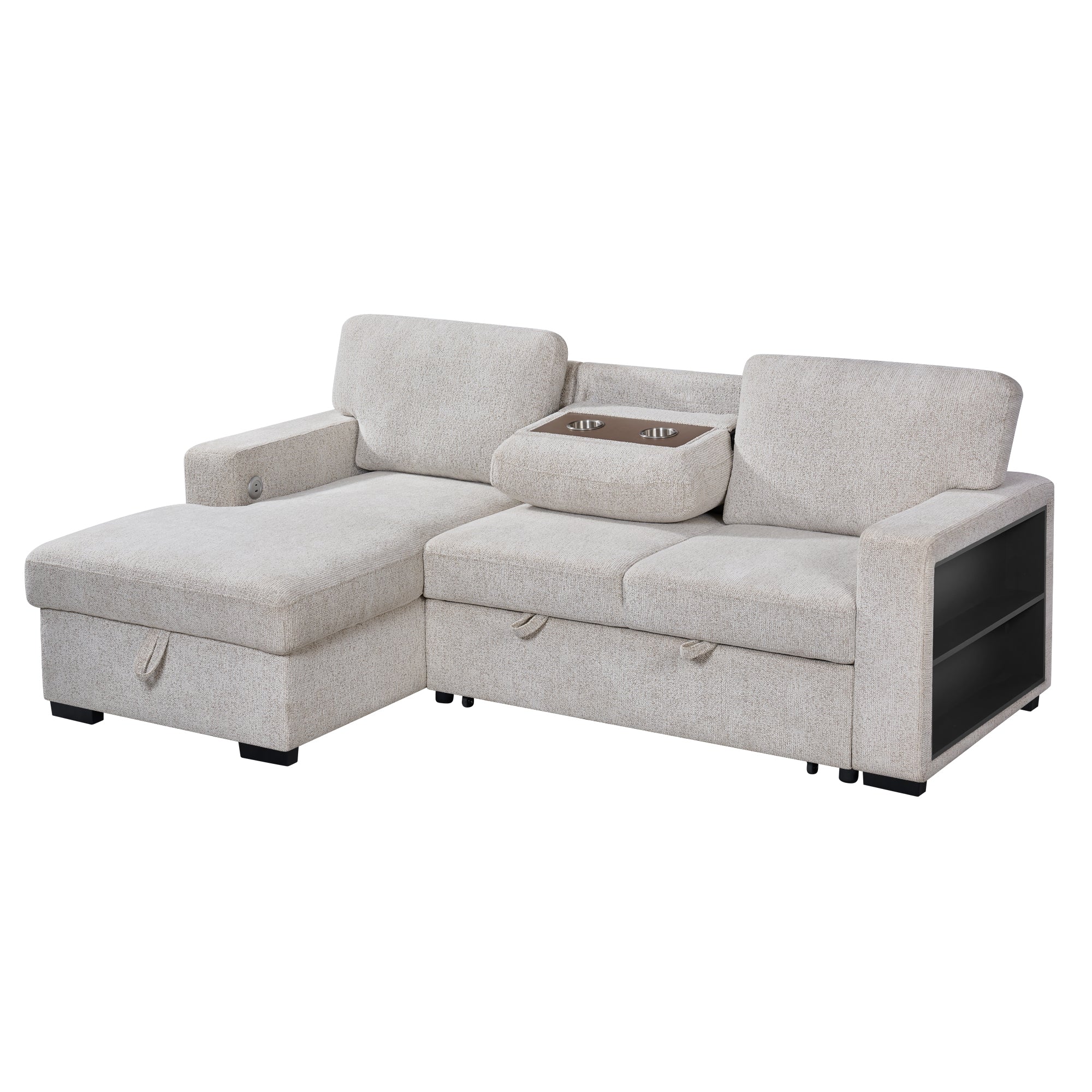Multi- functional sofa sleeper-L3550-Creambrown