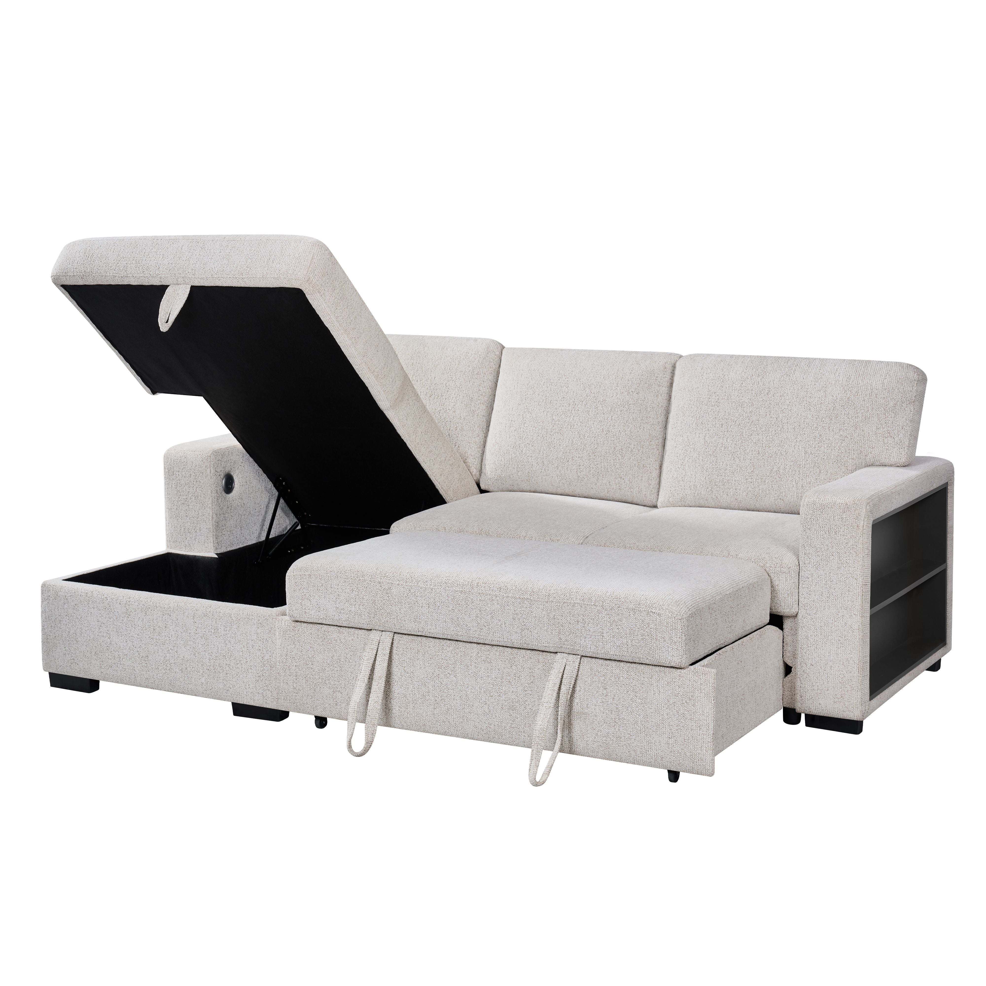 Multi- functional sofa sleeper-L3550-Creambrown