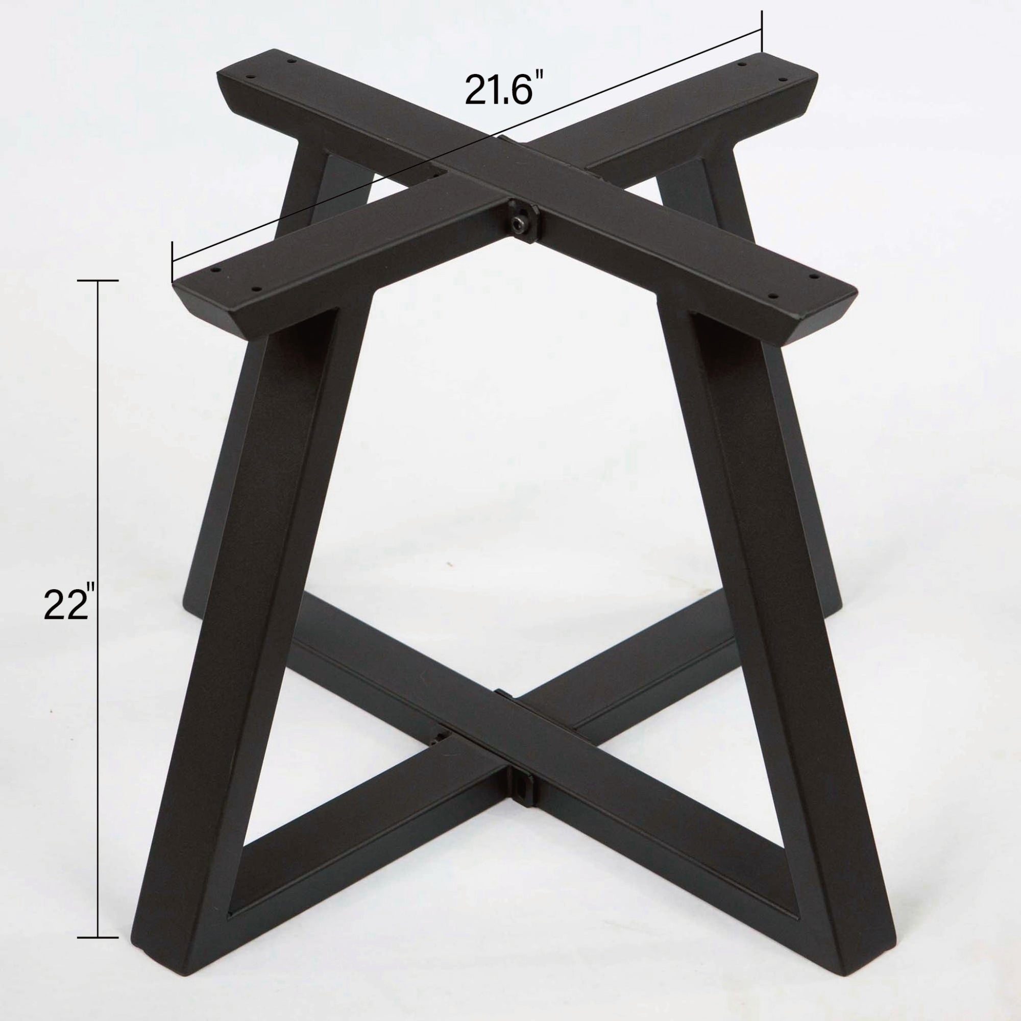 Black Carbon Steel Cross Side Table Frame-MTY0170  1pcs/CTN