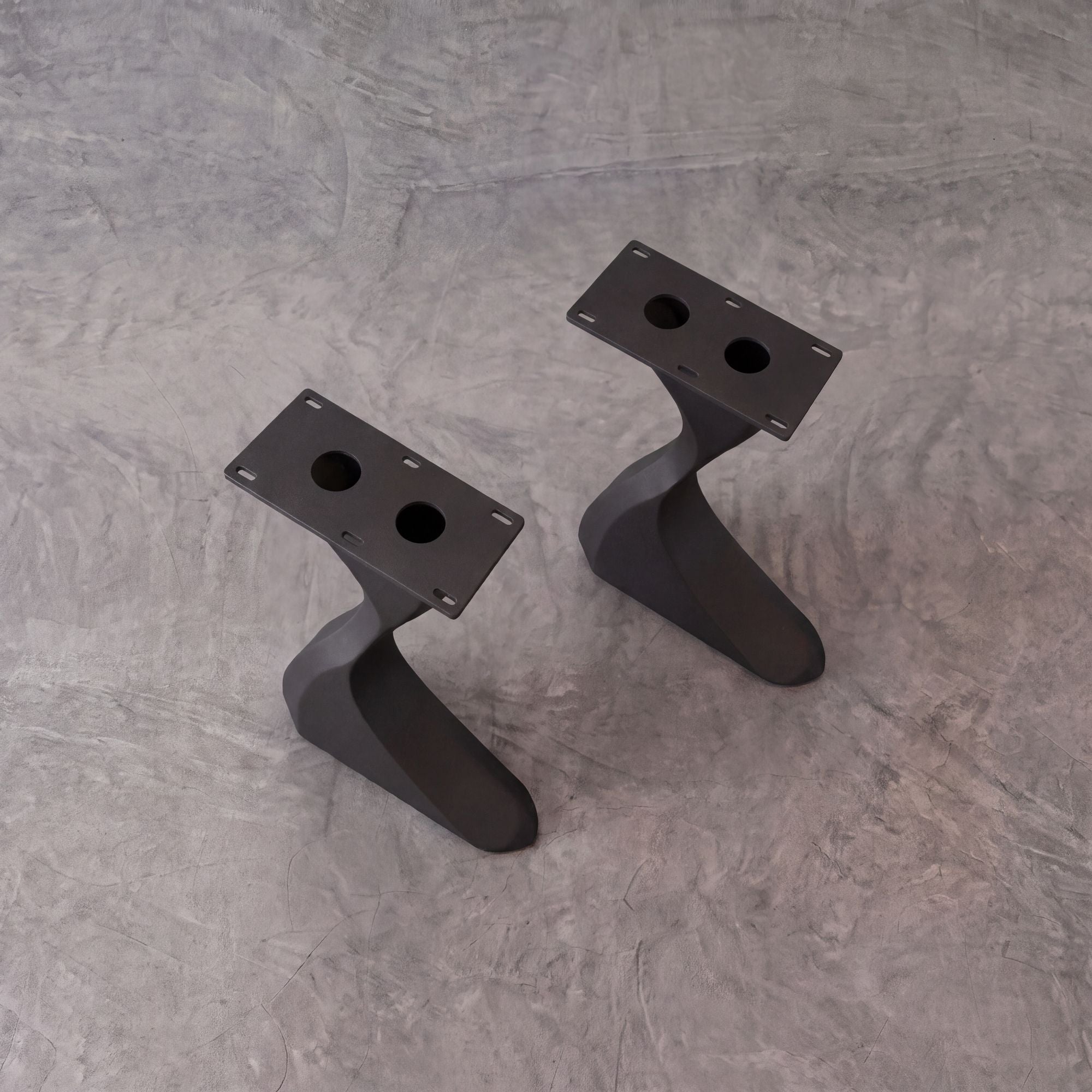 Black Z-Shape Carbon Steel Table Leg Frame（2pcs/CTN）