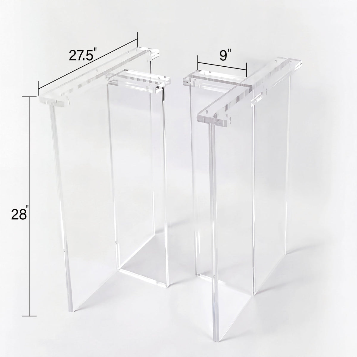 Clear T-Shape Acrylic Table Legs（2pcs/CTN）