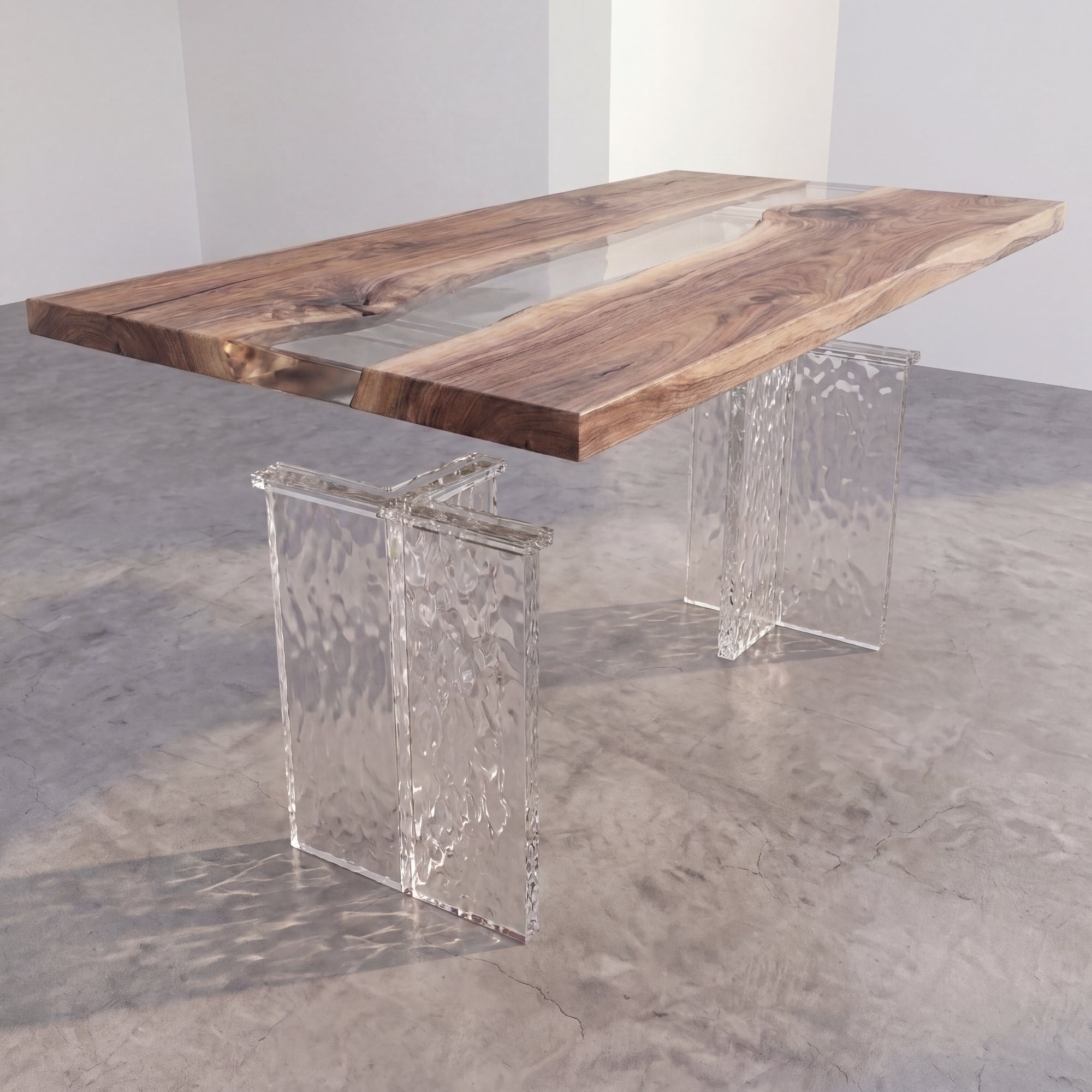 Clear T-Shaped Ice Crystal Acrylic Table Legs（3pcs/CTN）