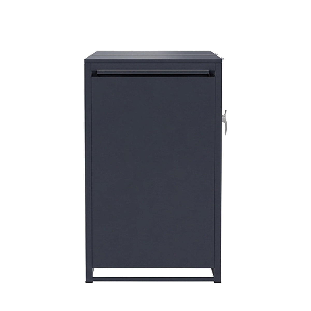 96 GALLON GREY DOUBLE-DOOR STEEL TRASH CAN ENCLOSURE
