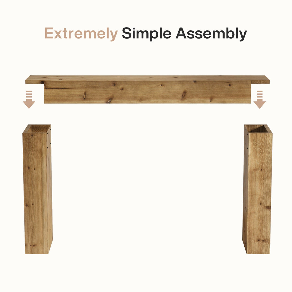 Rustic Accent Console Table for Entryway and Living Spaces