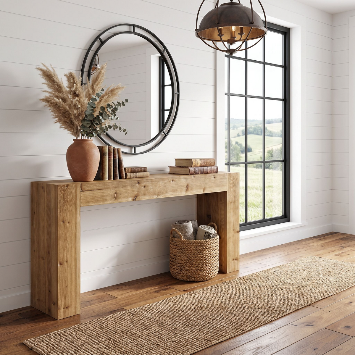Rustic Accent Console Table for Entryway and Living Spaces