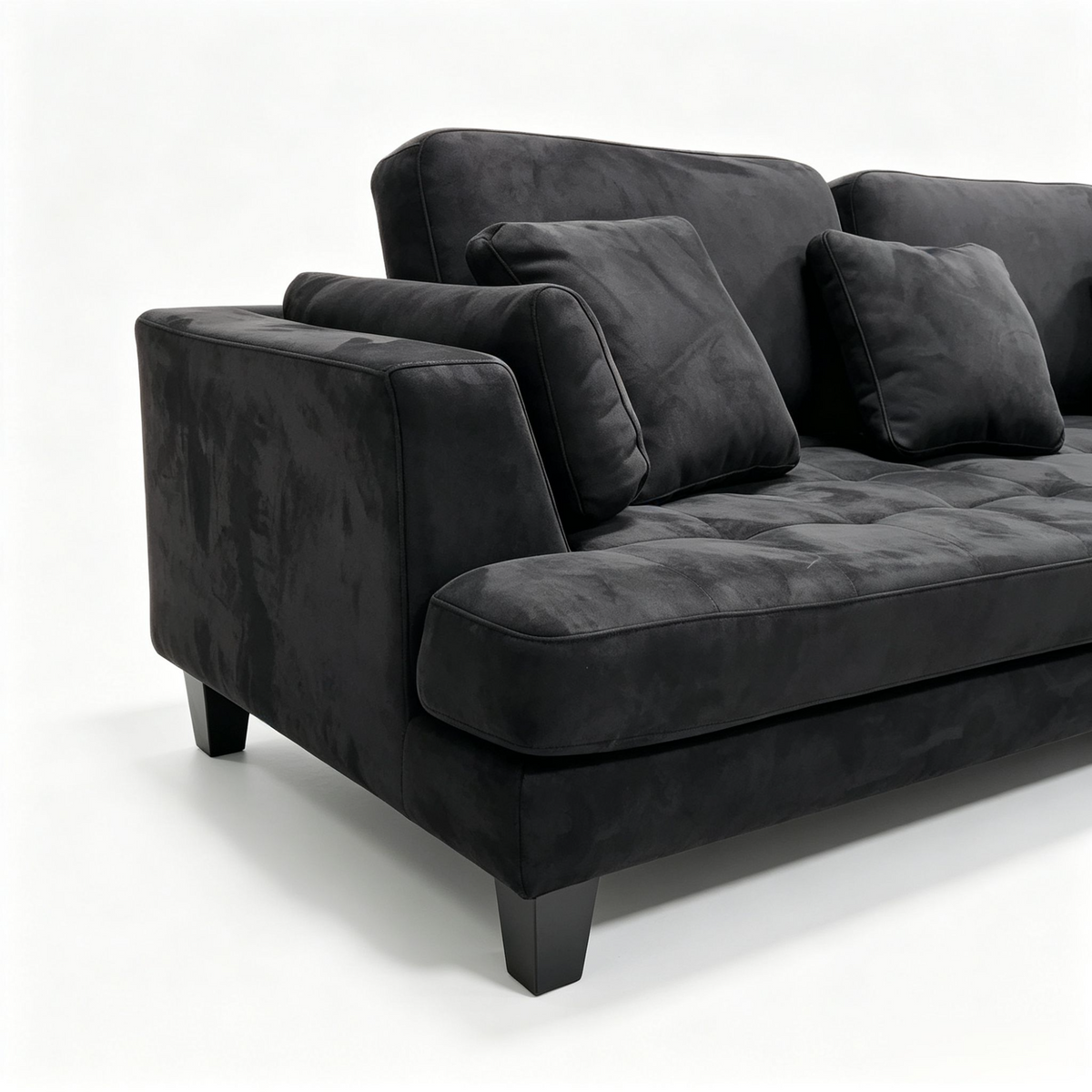 3-piece Contemporary Microfiber Fabric Sectional Couch Sofa S168