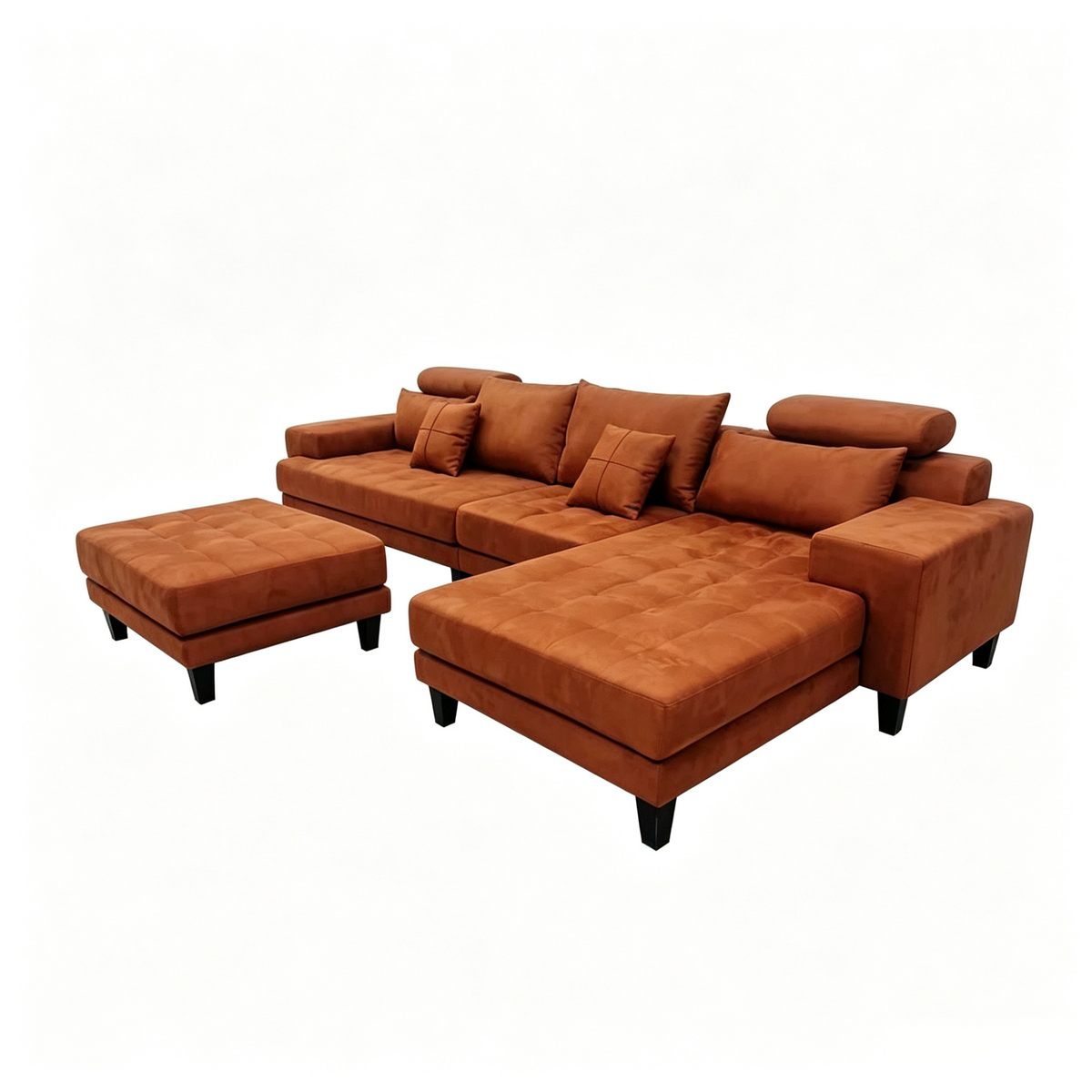 4-piece Modern Microfiber Sectional Chaise Sofa Set S150CR