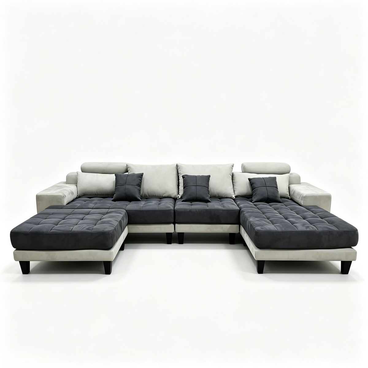 4-piece Modern Microfiber Sectional Chaise Sofa Set S150CR