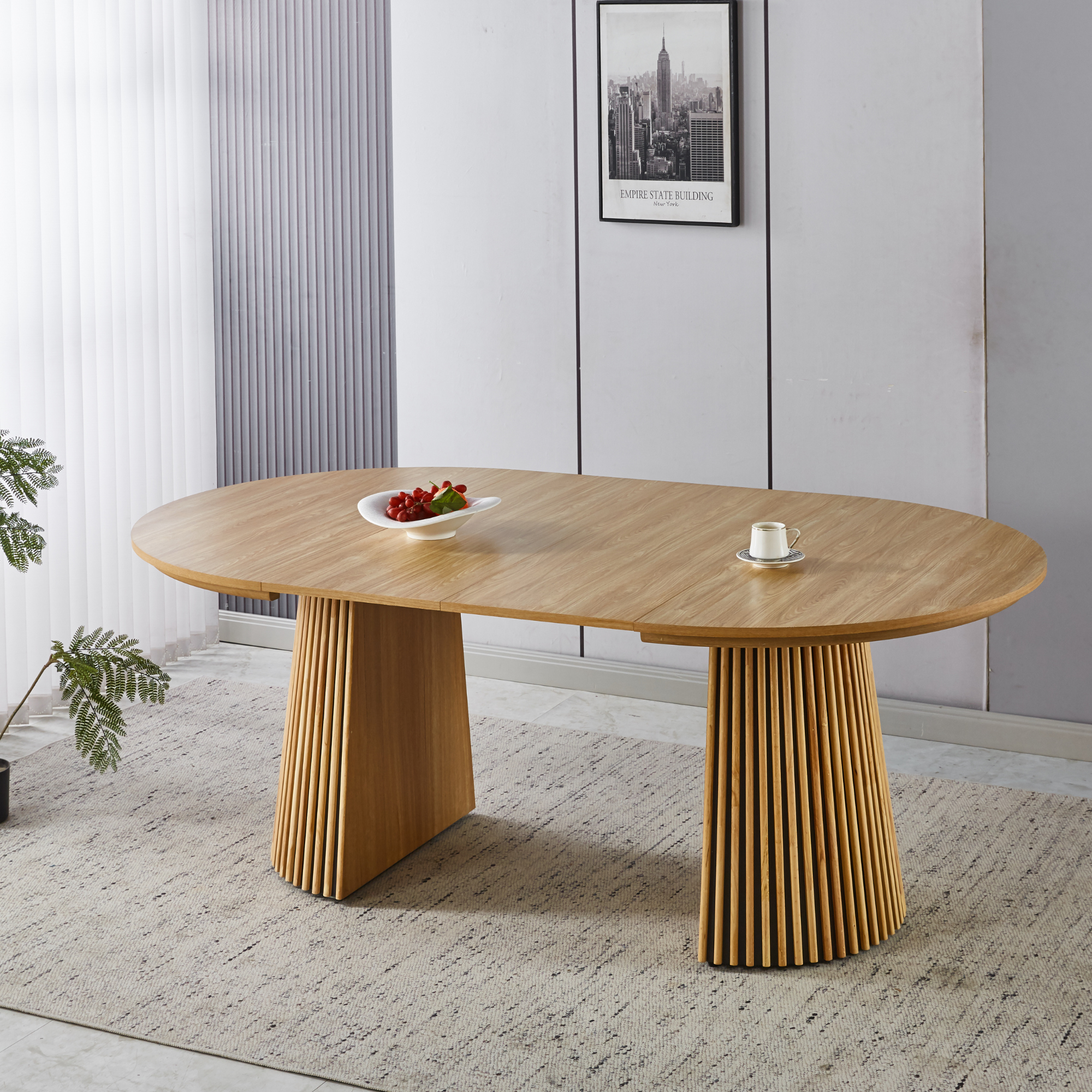Newest Design Stylish Extendable Dining Table with Chair