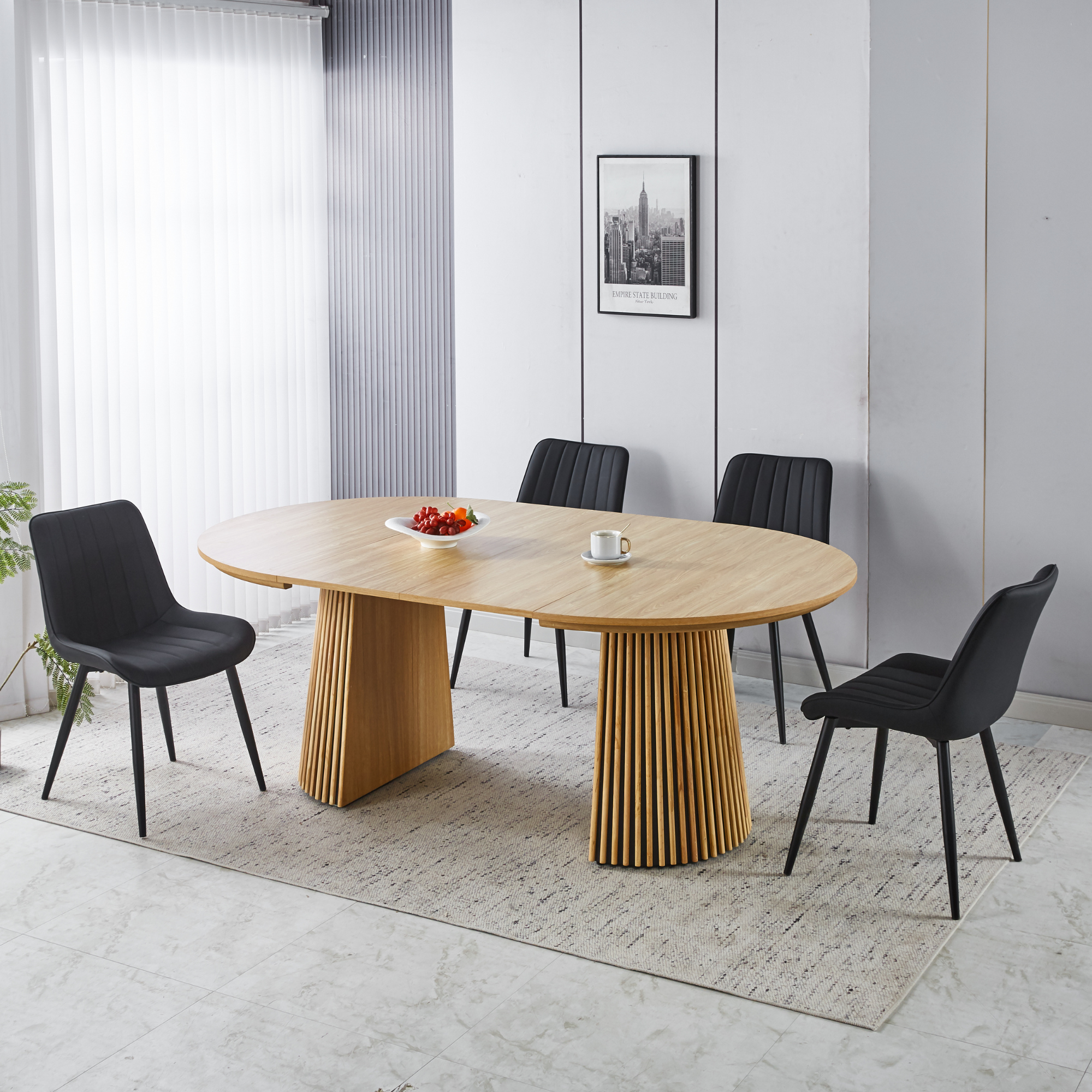Newest Design Stylish Extendable Dining Table with Chair