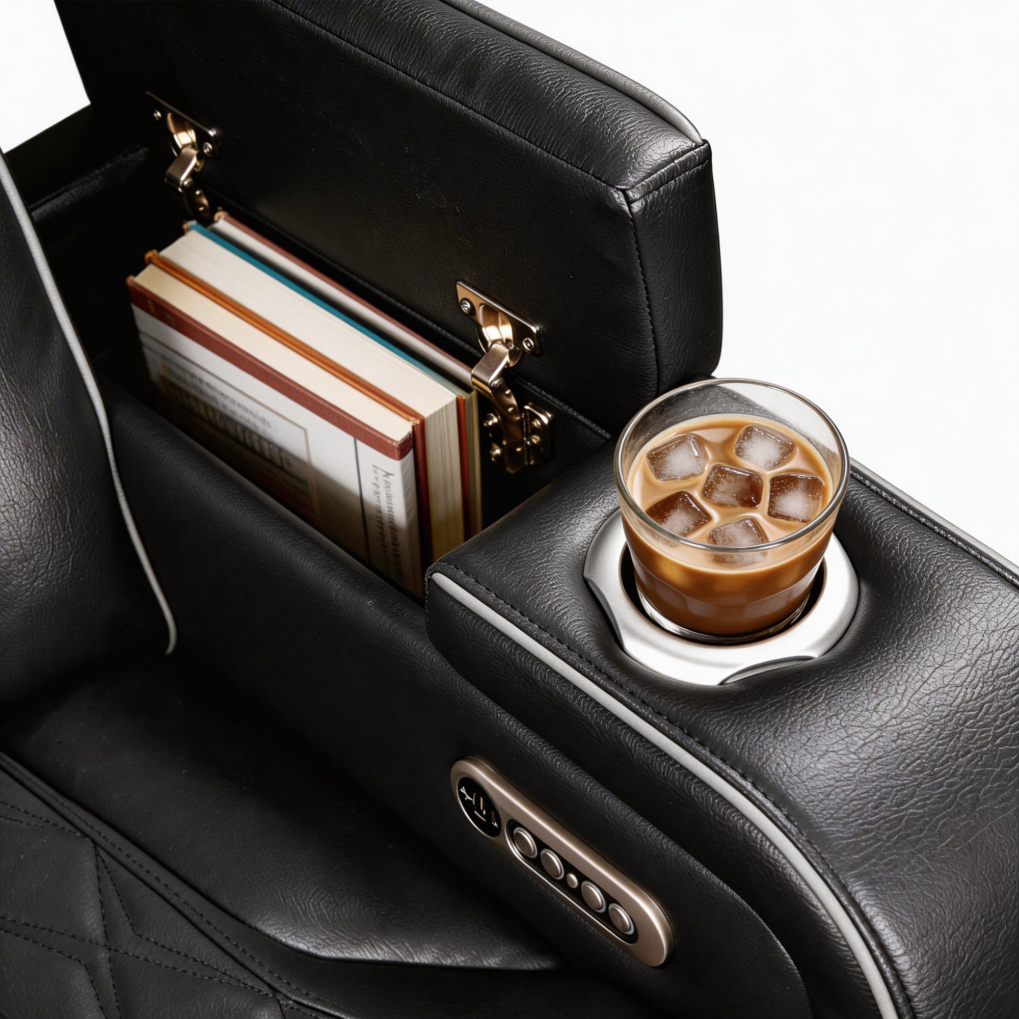 Jessie Power Recliner Chair - Modern Black Leather Armchair