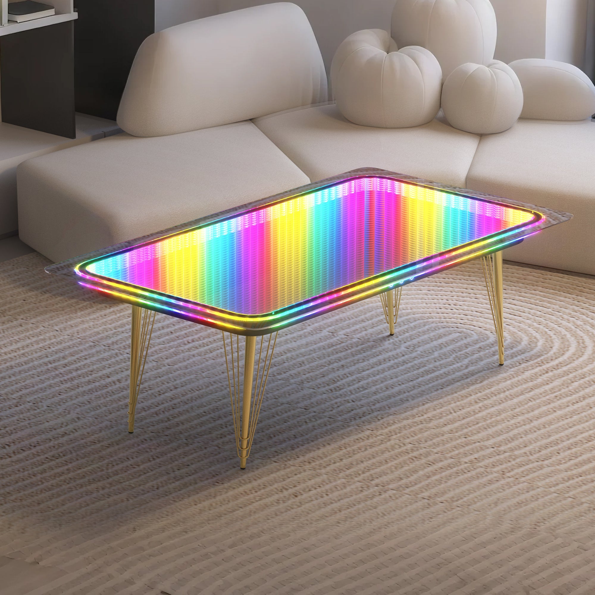 VANITII Trotting Horse Lamp Coffee Table