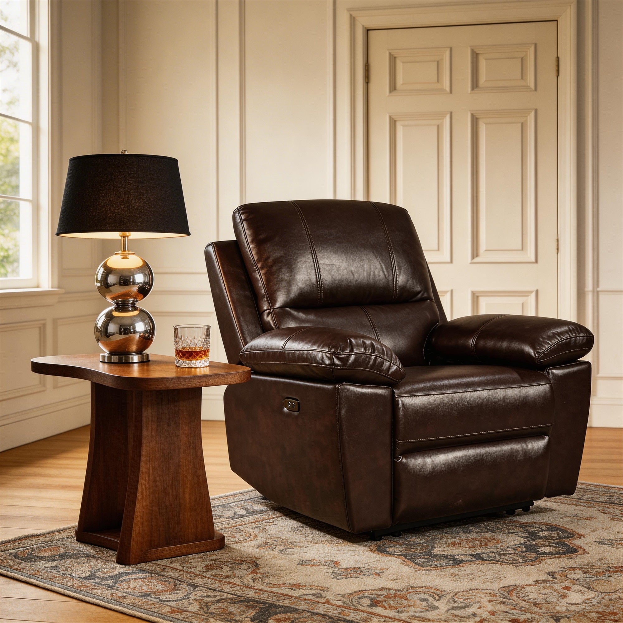 Power Reclining Sofa Set, Electric Recliner & 1-Seater Couch for Living Room
