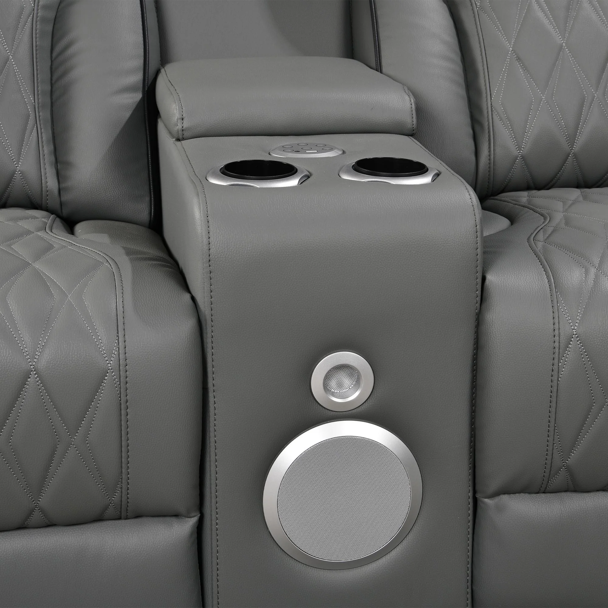 Jessie Luxury Gray Power Recliner Sofa Set