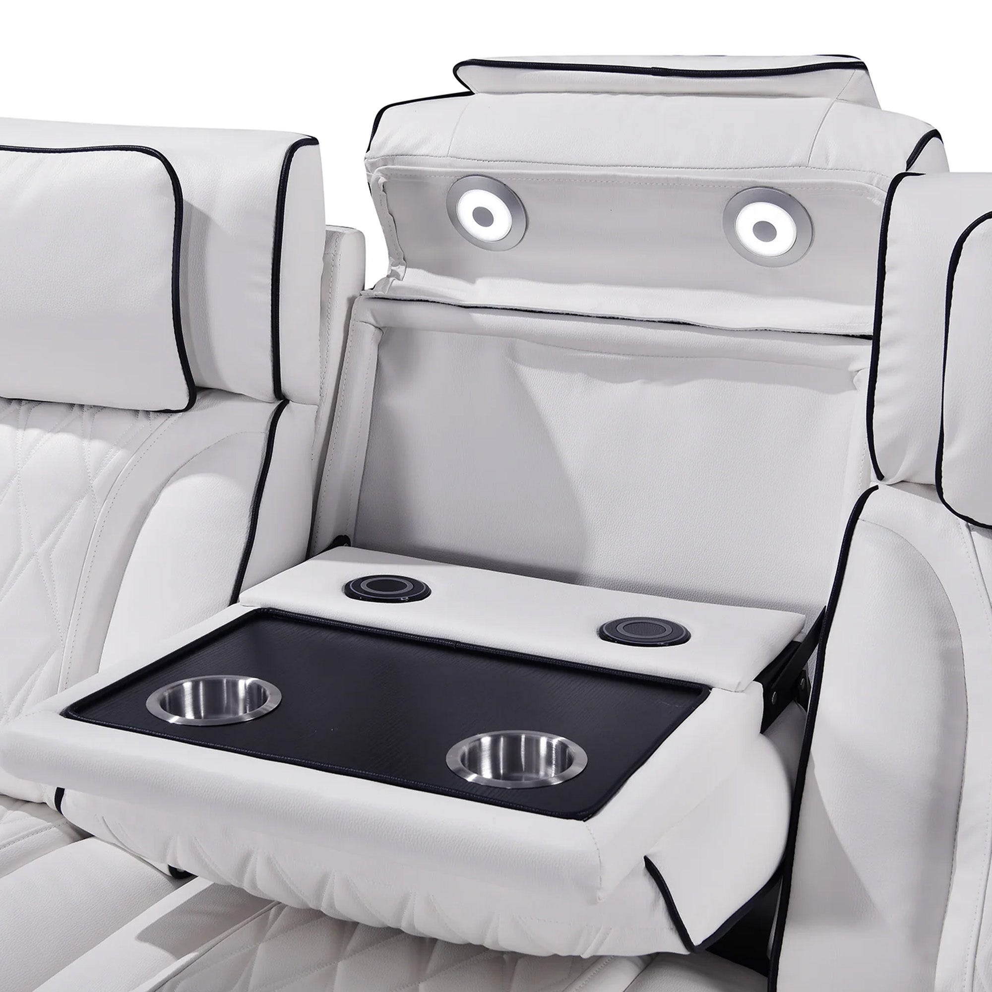 Jessie White Power Recliner 2-seater Loveseat
