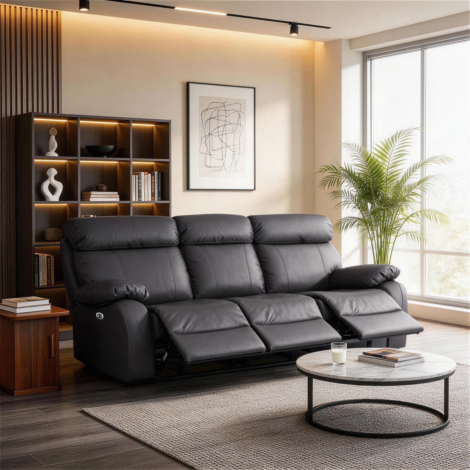 Power Recliner Sofa MR2041W Gray