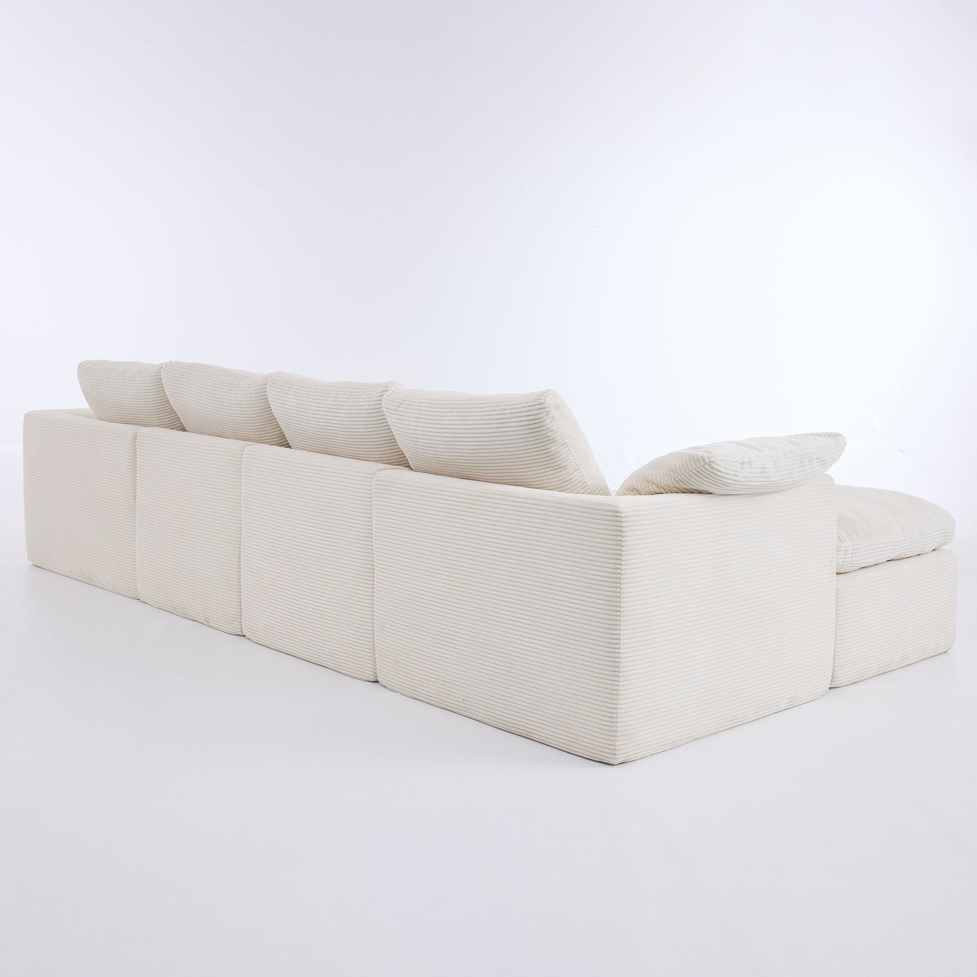 Michia Modular Sectional 6-piece Beige with Ottoman