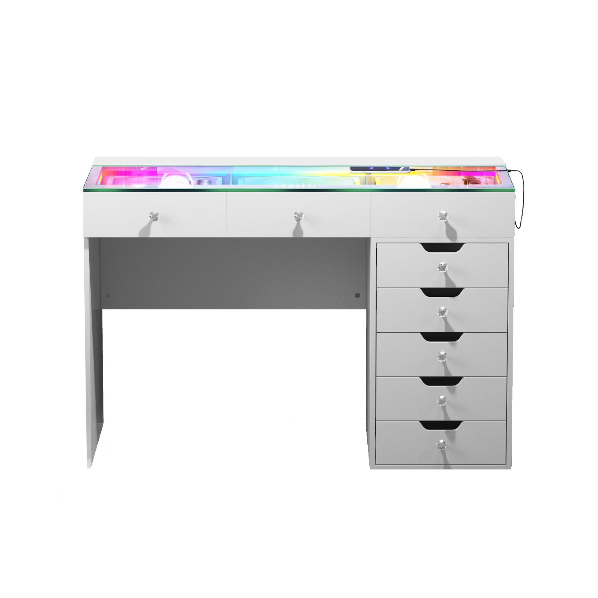 VANITII Diana Vanity Desk Pro- 8 Storage Drawers