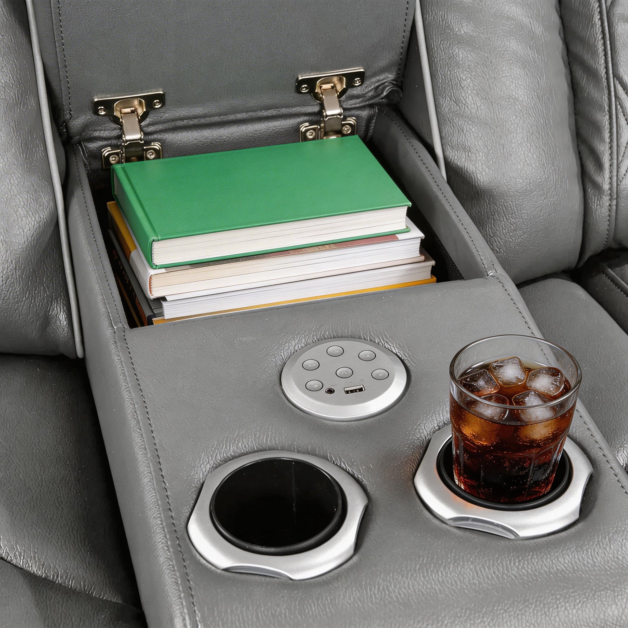 Jessie Luxury Gray Power Recliner Sofa Set
