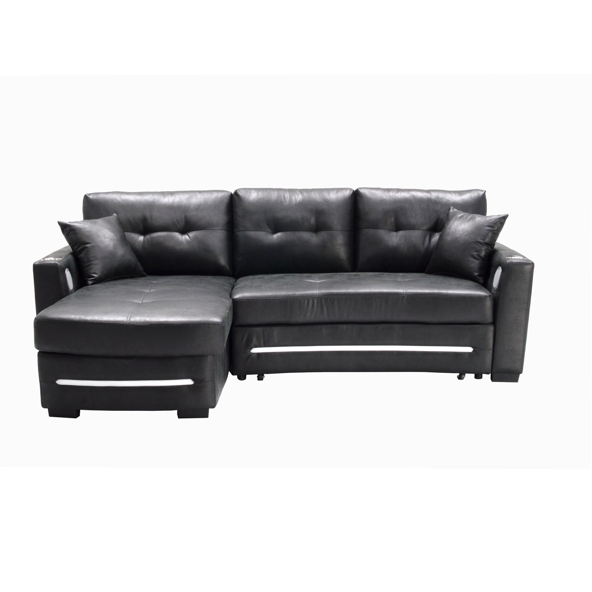 L-Shape sofa with storage and Pull-out bed-1369 R&L