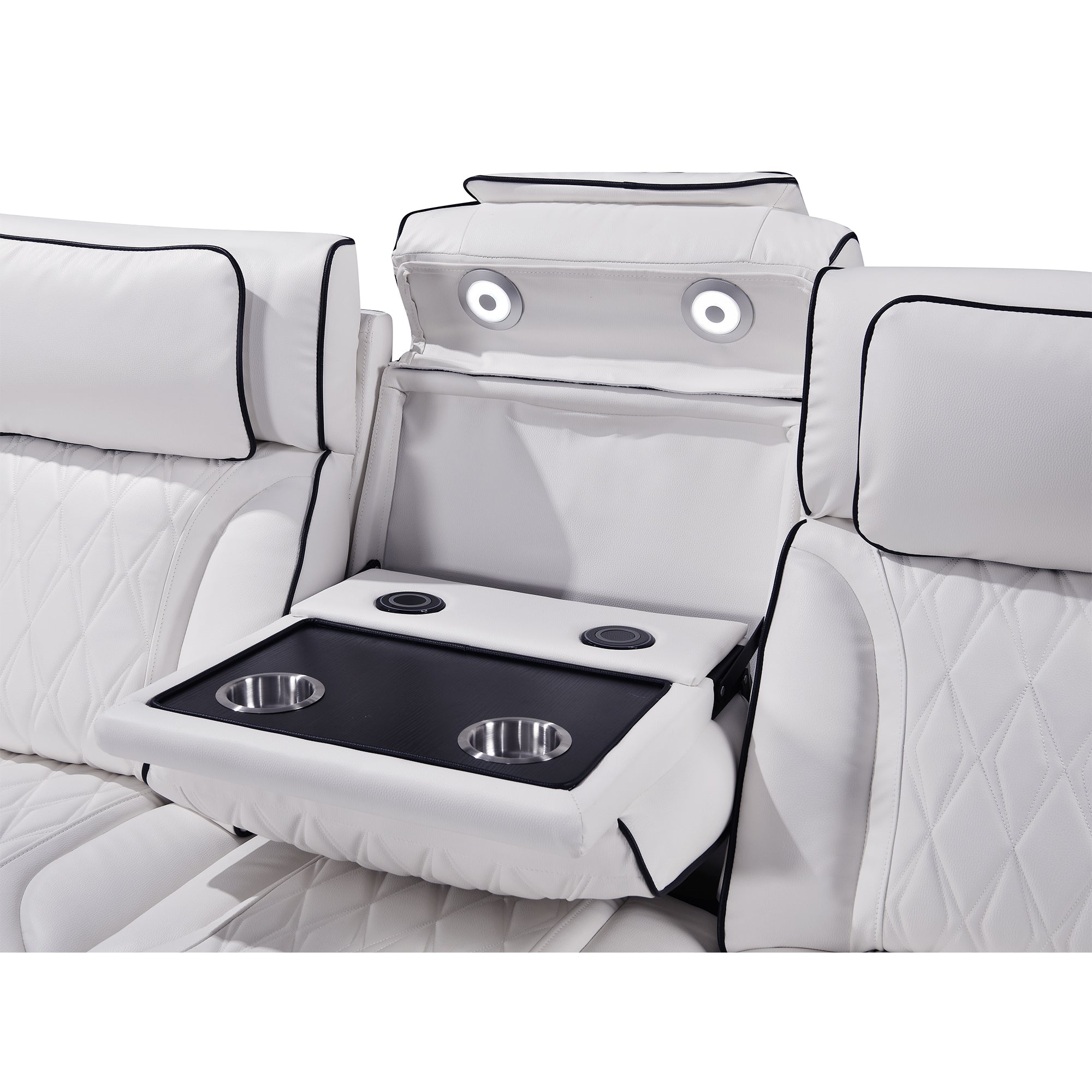 Jessie Luxury White Power Recliner Sofa Set