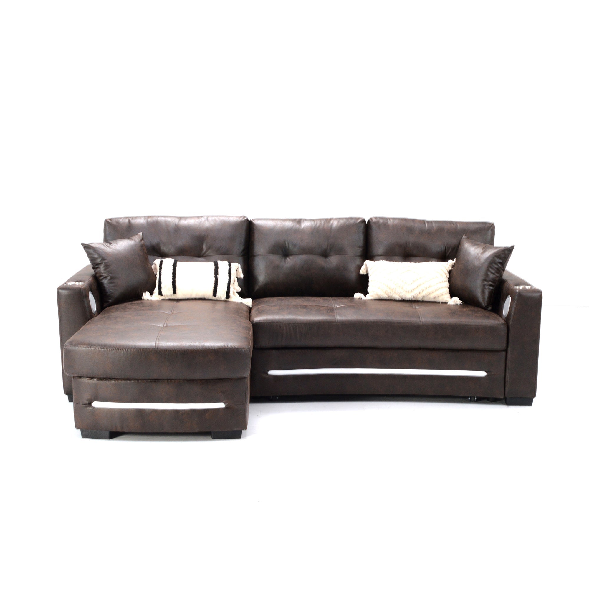L-Shape sofa with storage and Pull-out bed-1369 R&L