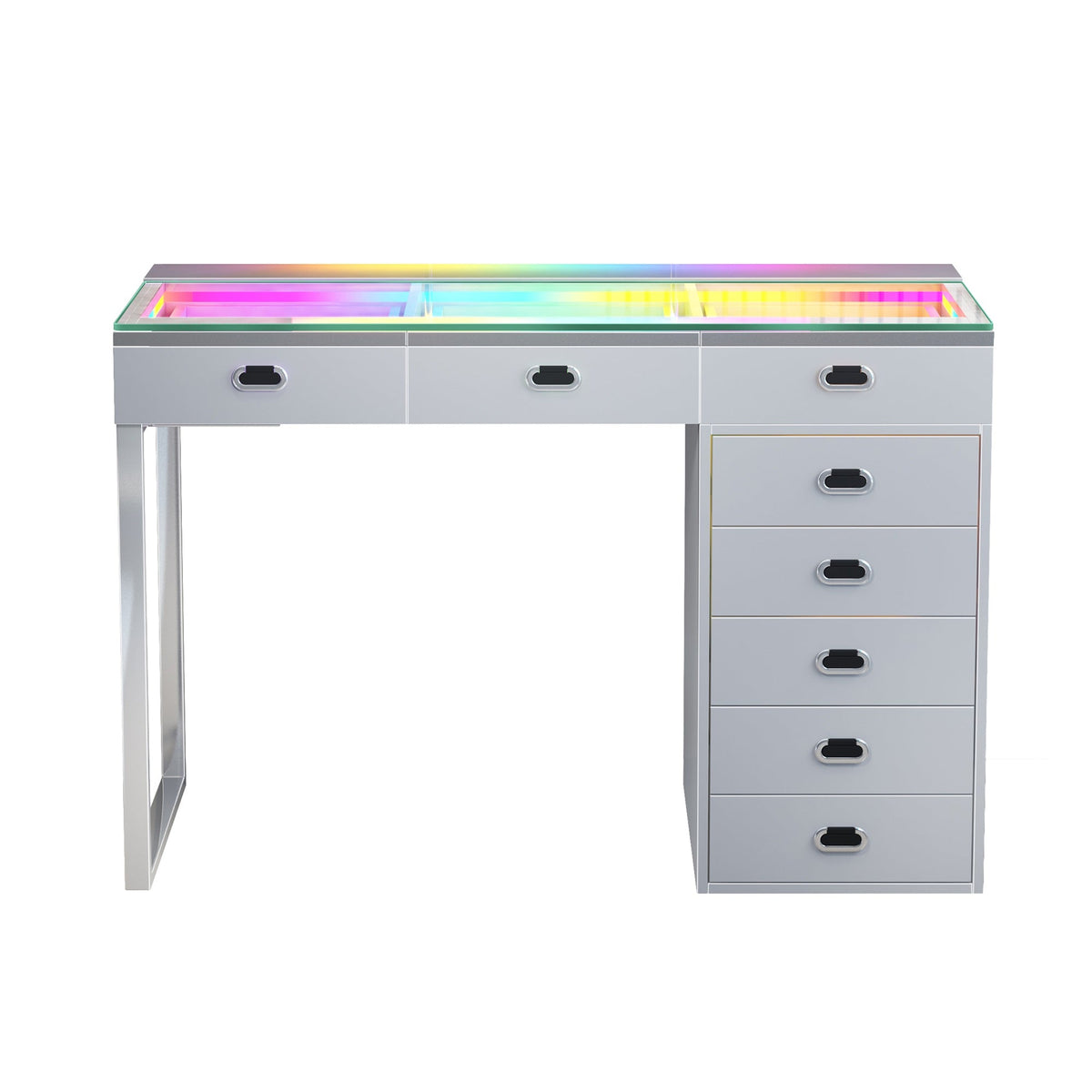 VANITII Chelsea Vanity Desk With 8 Storage Drawers