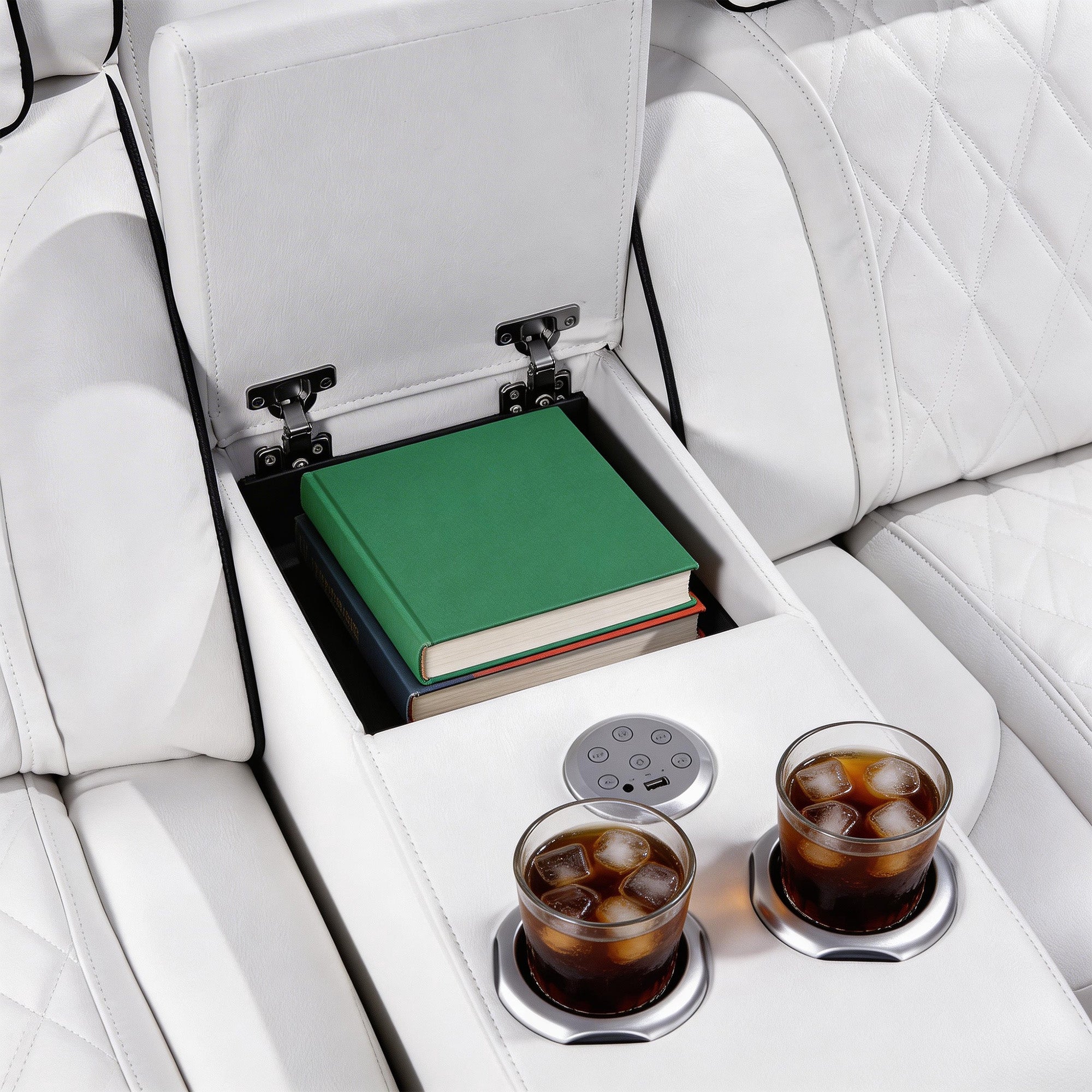 Jessie White Power Recliner 2-seater Loveseat
