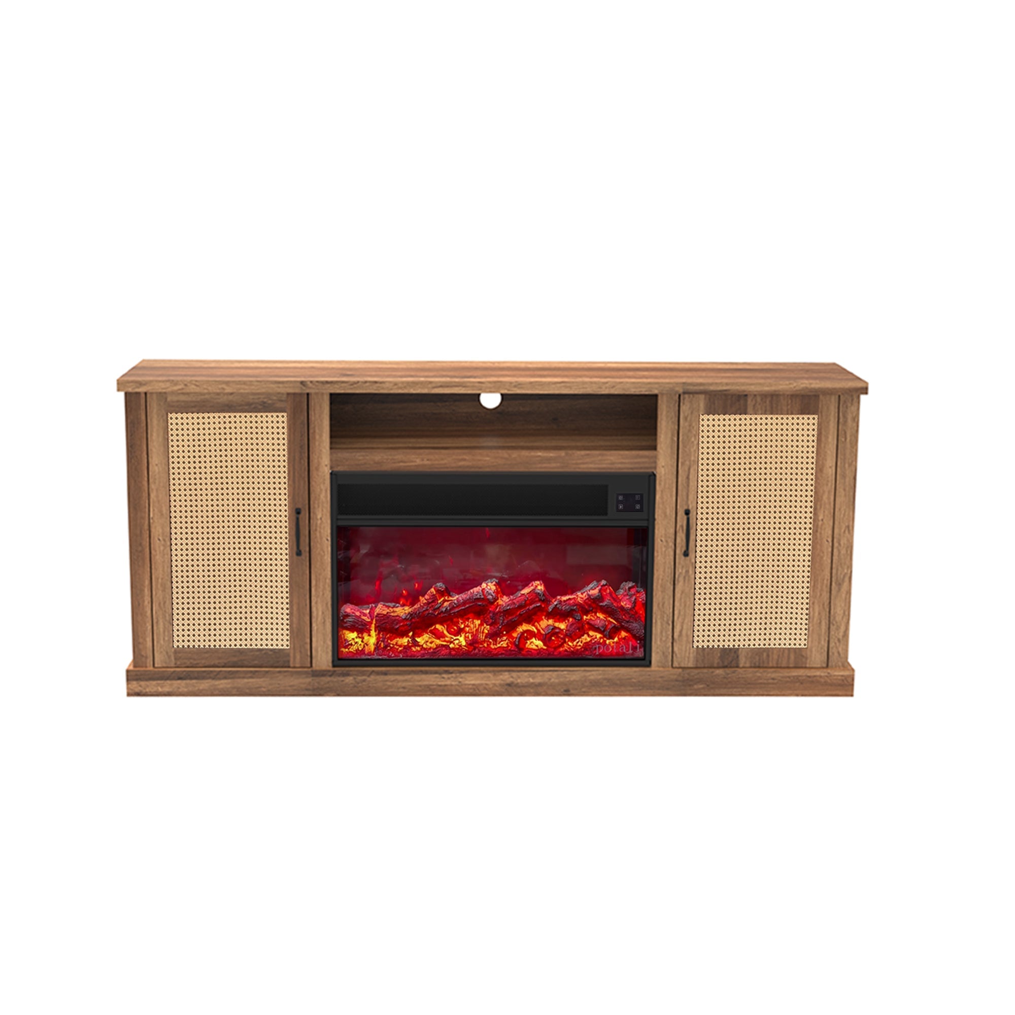 Fully Assembled 72" TV stand with an electronic fireplace (HZ02)