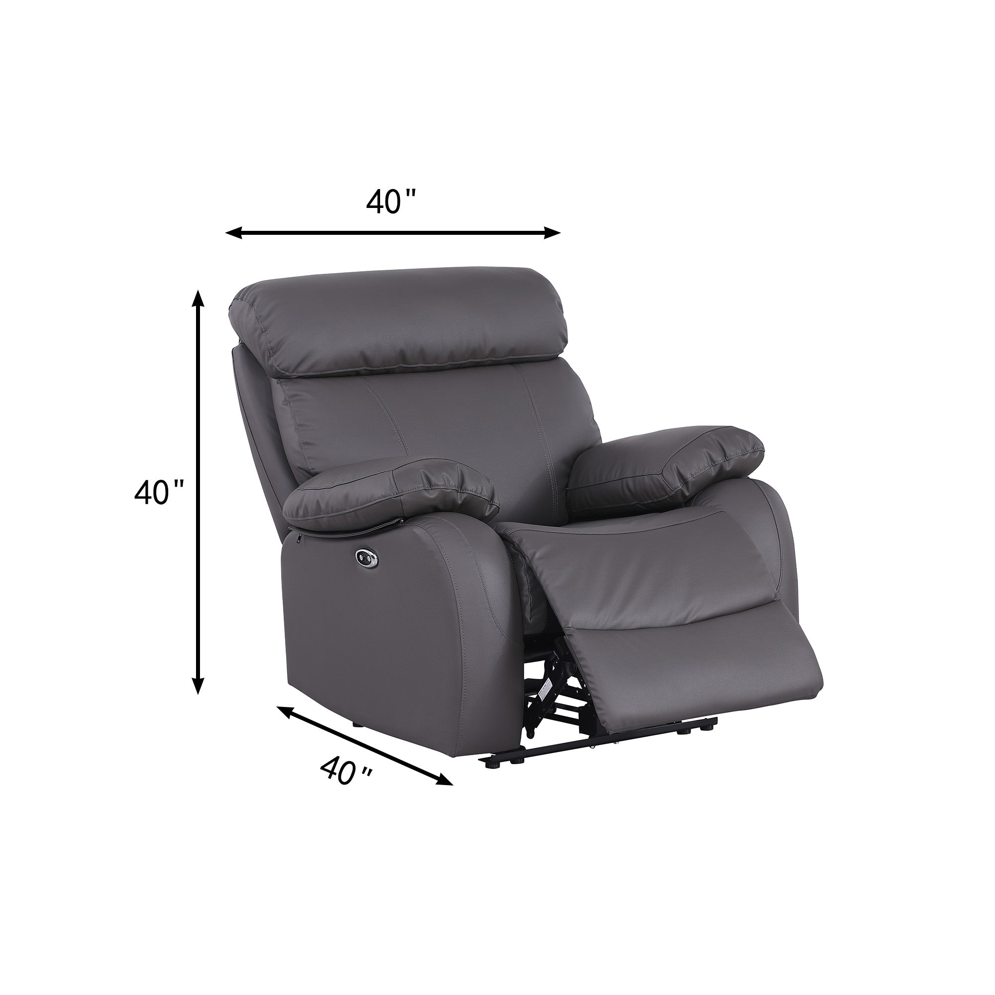 Power Recliner Chair MR2041W Gray