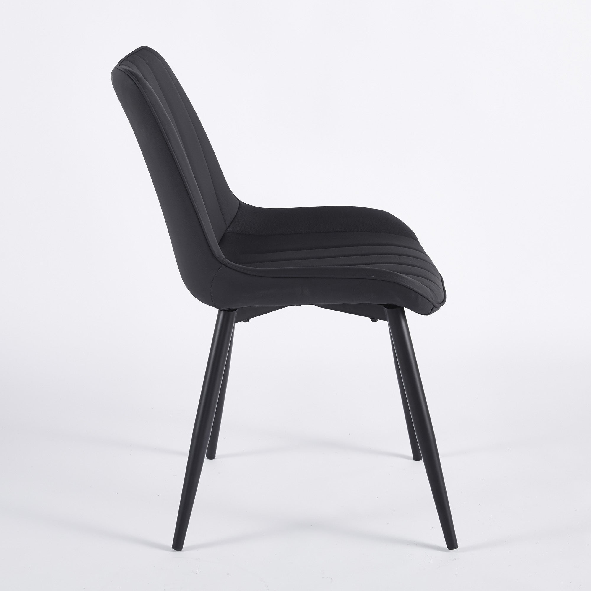 Modern Leather Dining Chairs with Metal Legs 4pCS/CTN