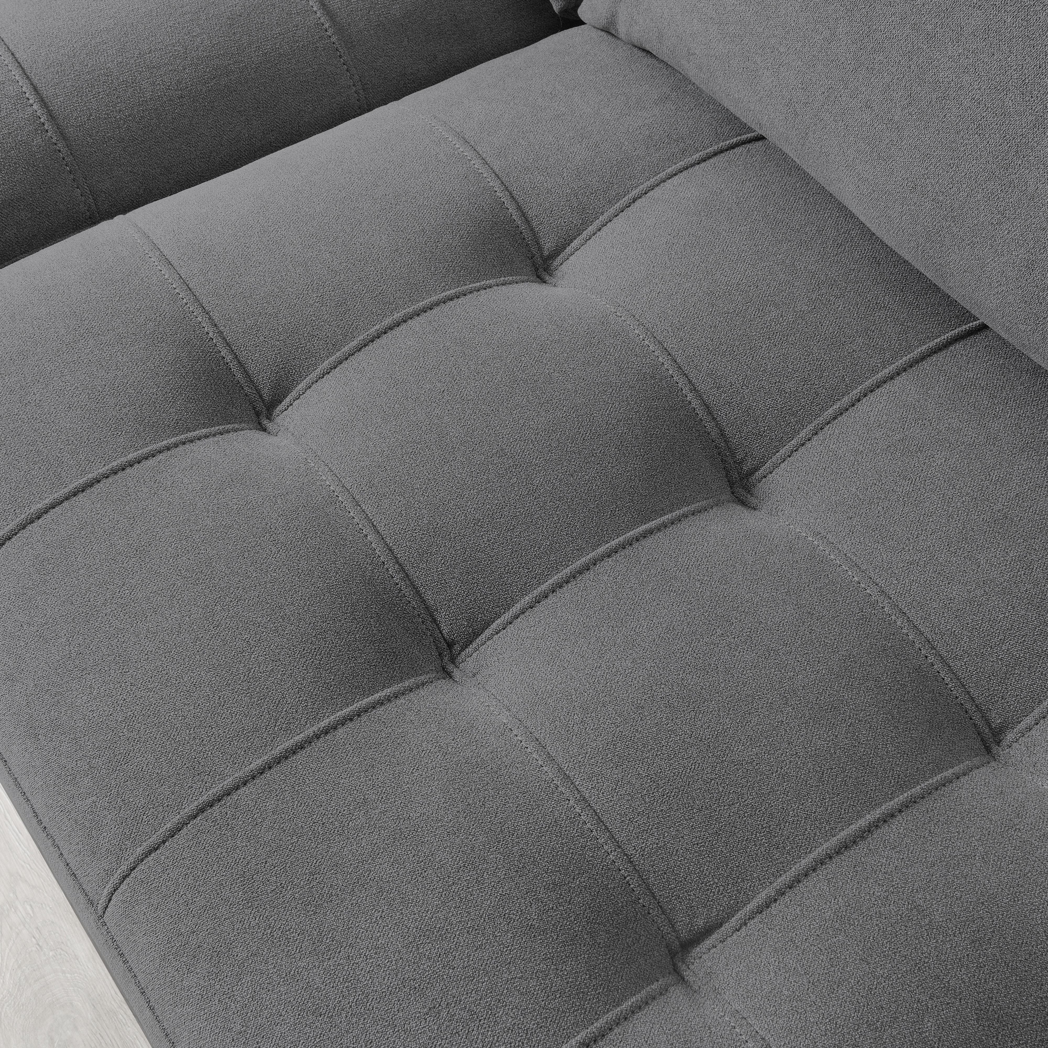Tisdale Modular Sectional 7-piece Charcoal with Storage Ottoman