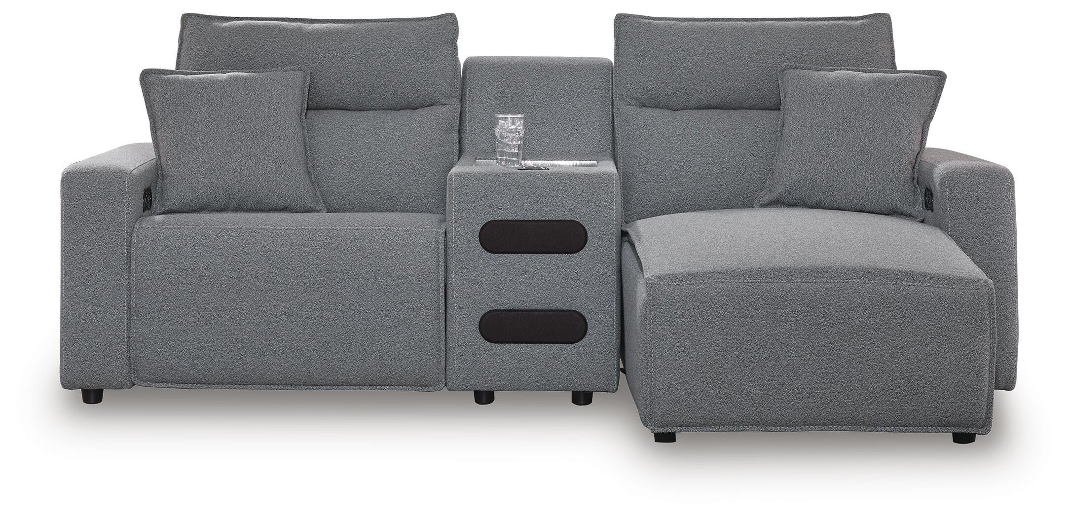 Modmax II Power Reclining Sectional with Chaise and Audio Console