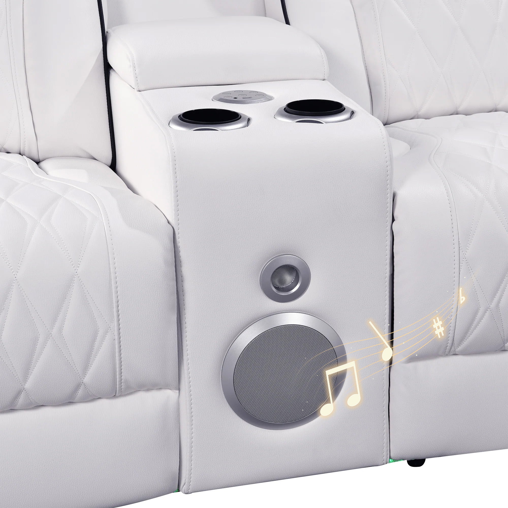 Jessie White Power Recliner 2-seater Loveseat