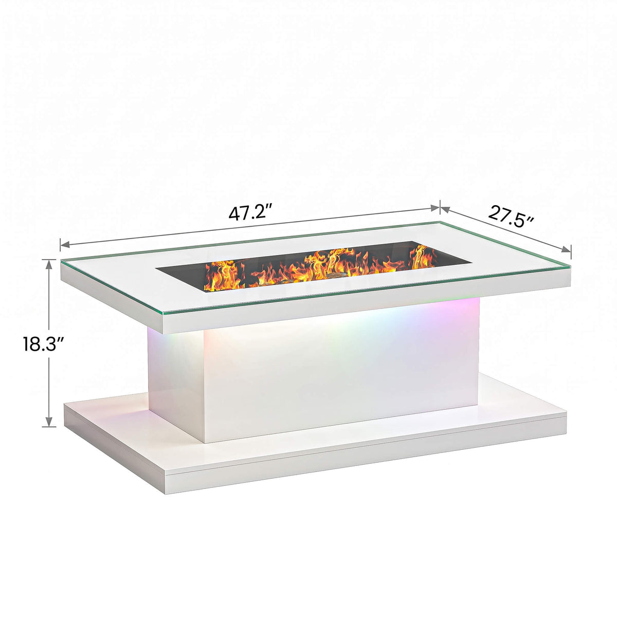 Kelly Coffee Table with Realistic Flame Effect