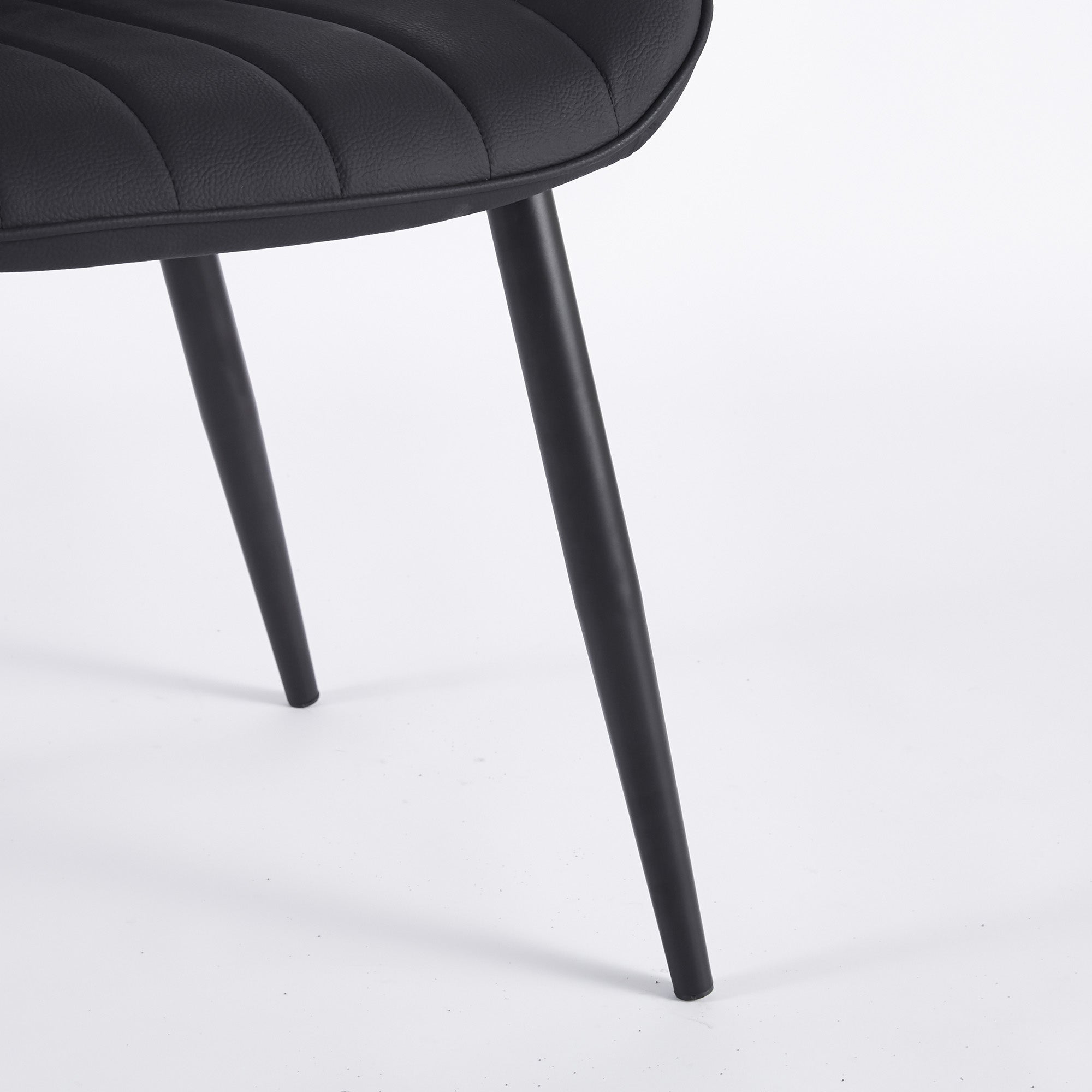 Modern Leather Dining Chairs with Metal Legs 4pCS/CTN