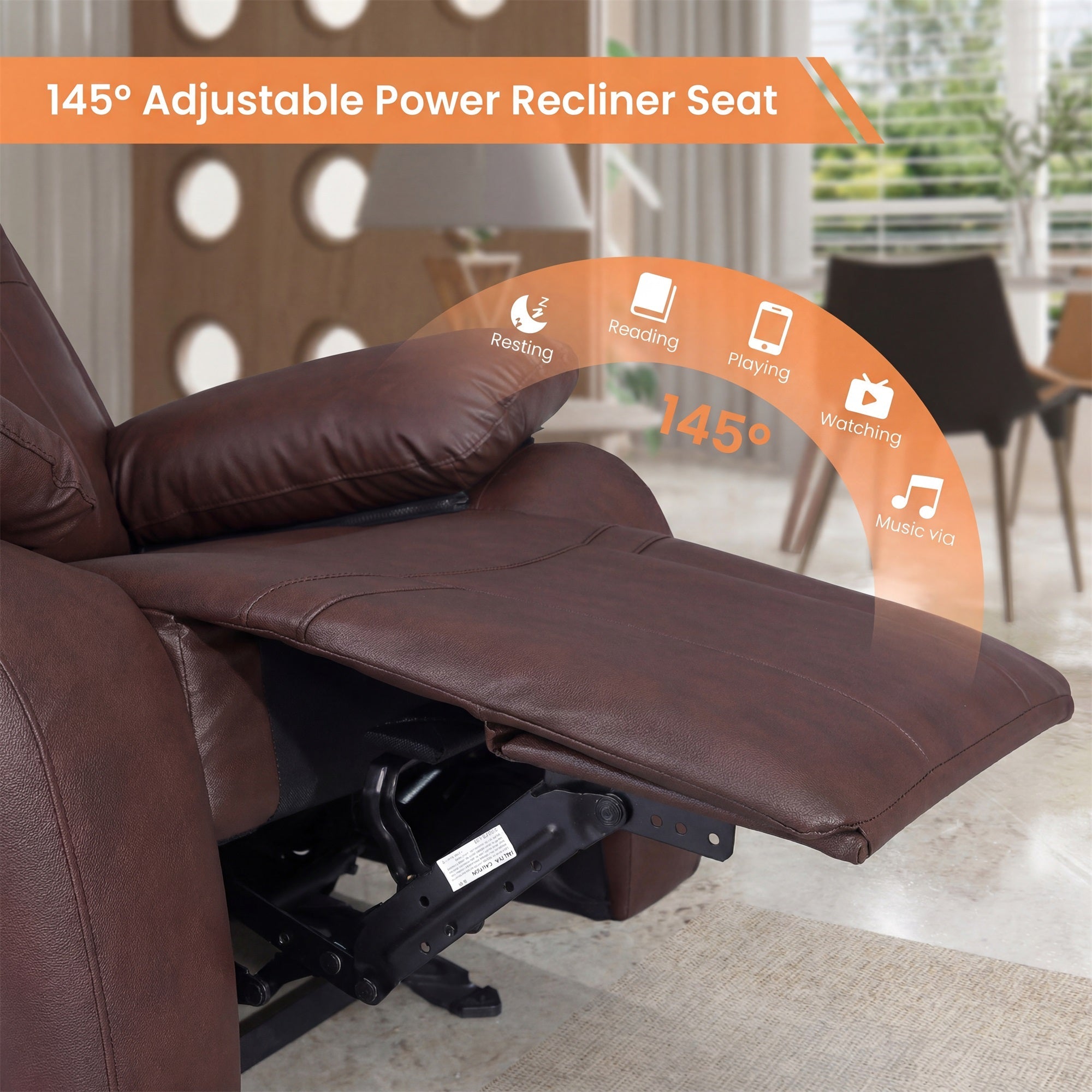 Evian Manual Recliner Loveseat‘s main functions