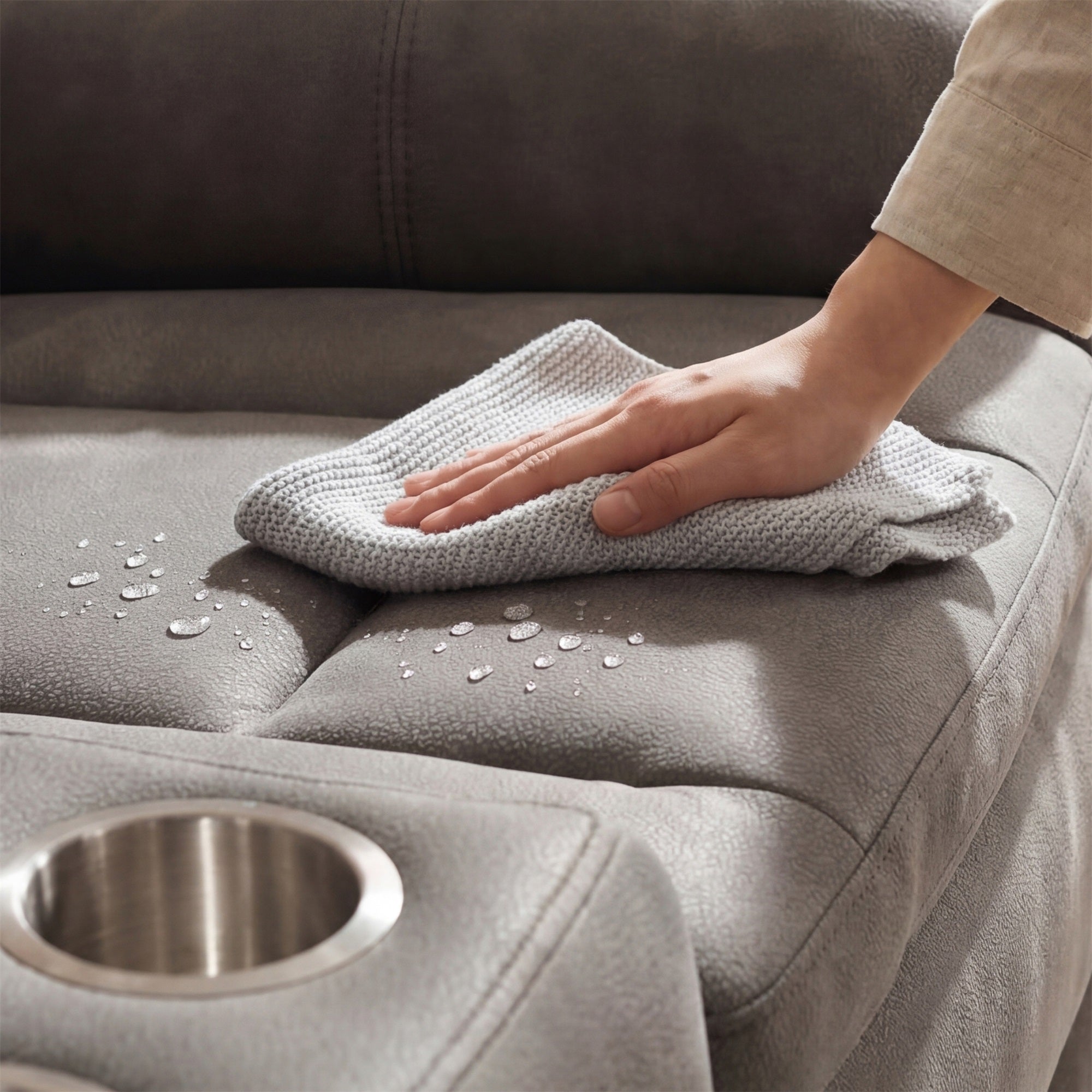Charlie Modern Gray Power Recliner Loveseat