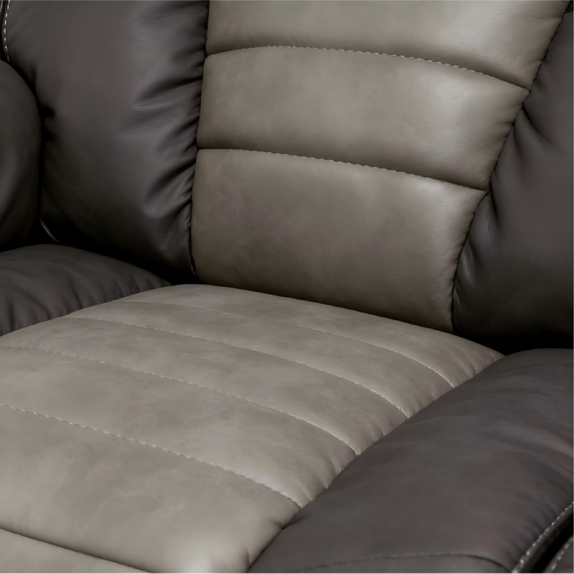 Canyon Classic American Power Reclining Sectional Sofa with Dual-Tone Upholstery