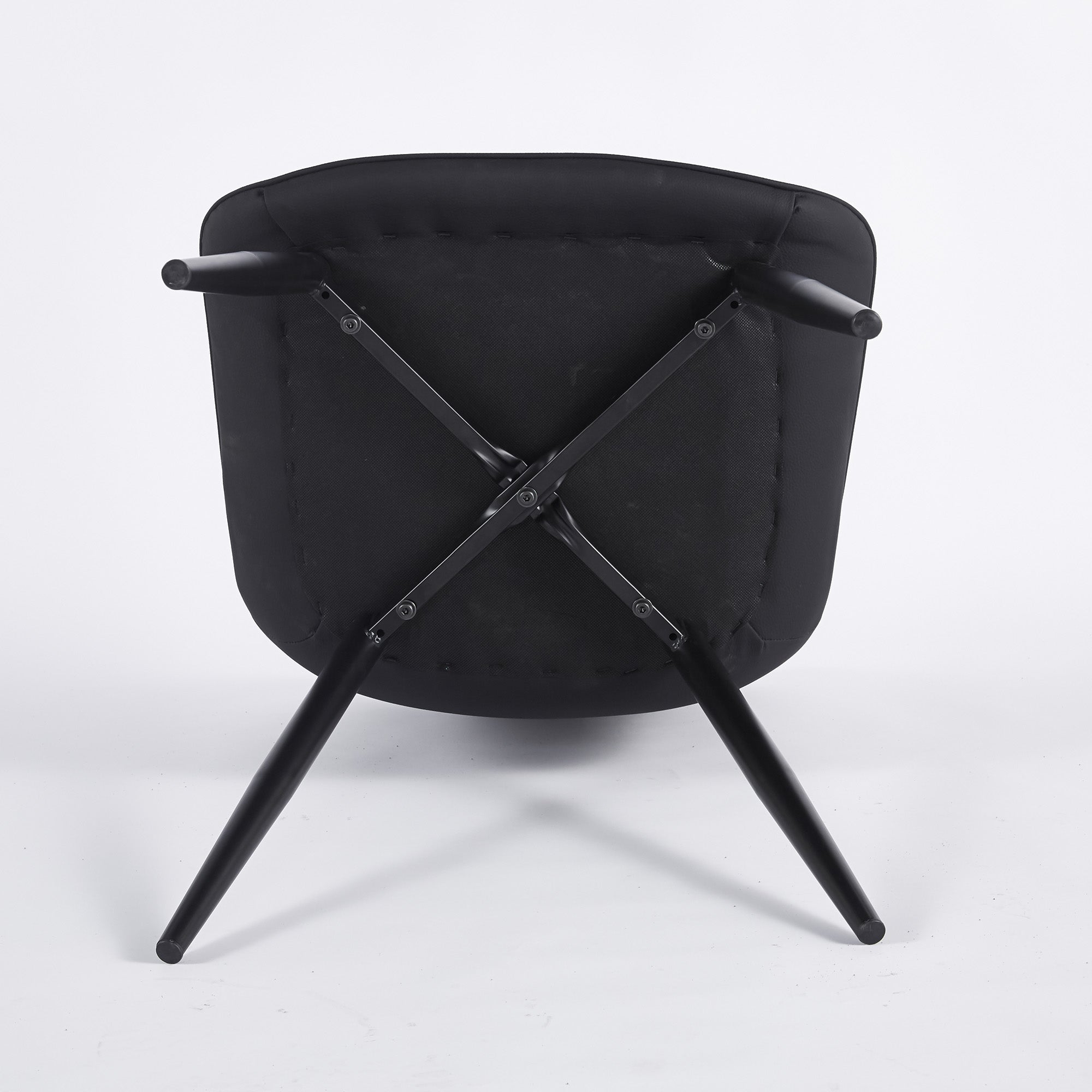 Modern Leather Dining Chairs with Metal Legs 4pCS/CTN