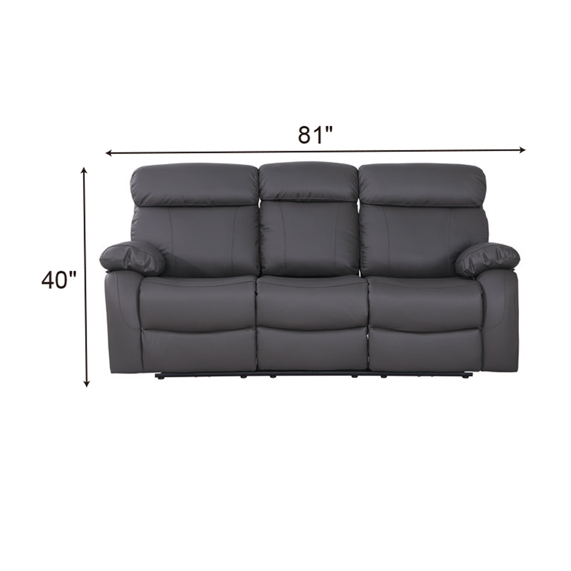 Power Recliner Sofa MR2041W Gray