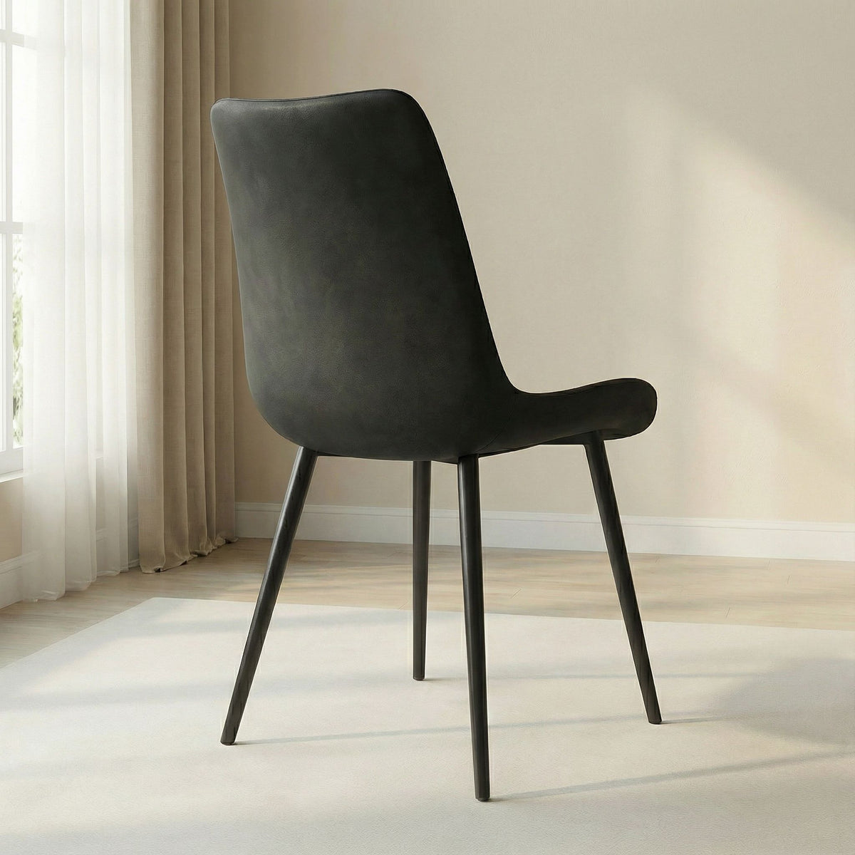 Black PU iron chair 4PCS/CTN